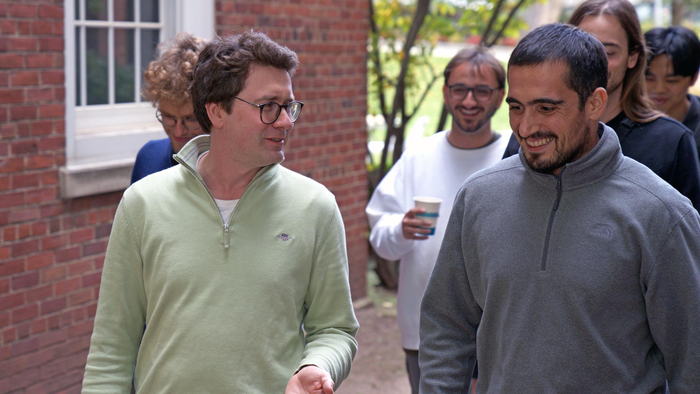 Stevens physics Ph.D. student Christos Karapoulitidis (right) and Igor Pikovski.