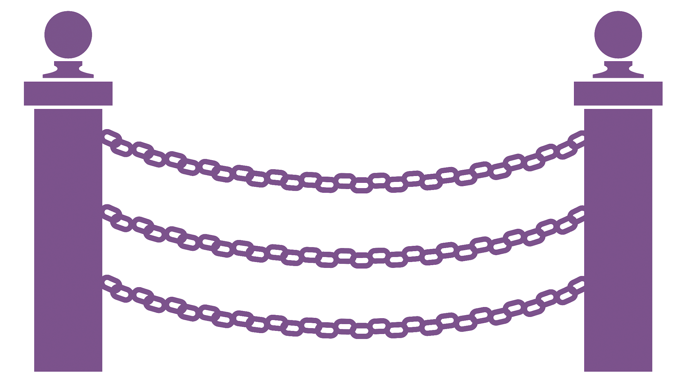 Purple chain link fence