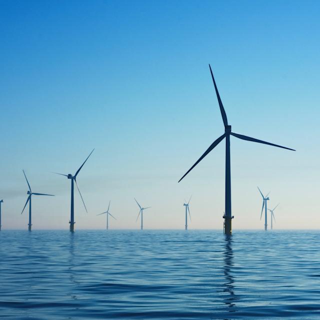 Windmills in the ocean