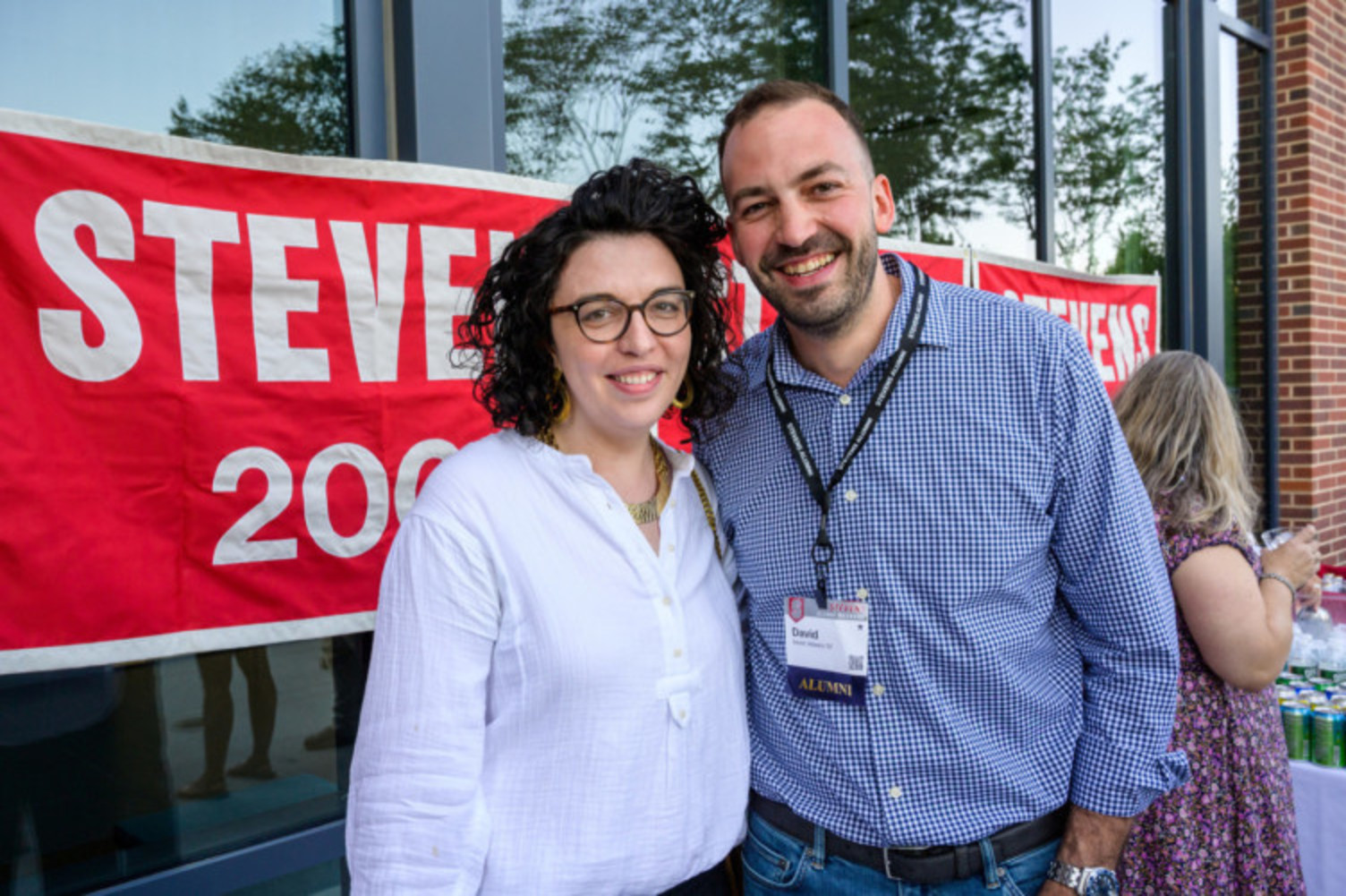 Vicky and David Velasco smile at Alumni Weekend 2022