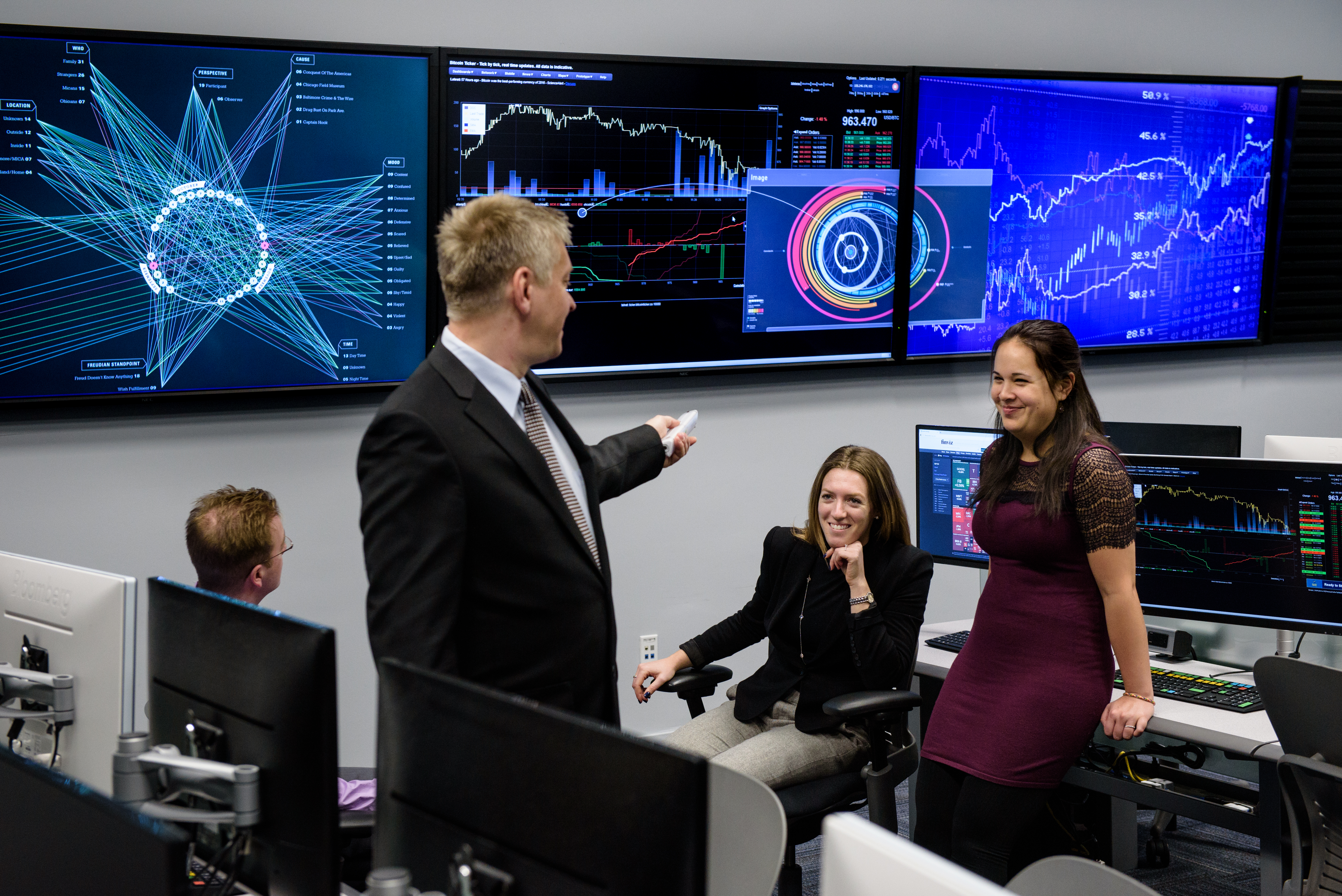 Students and professor in Hanlon 2