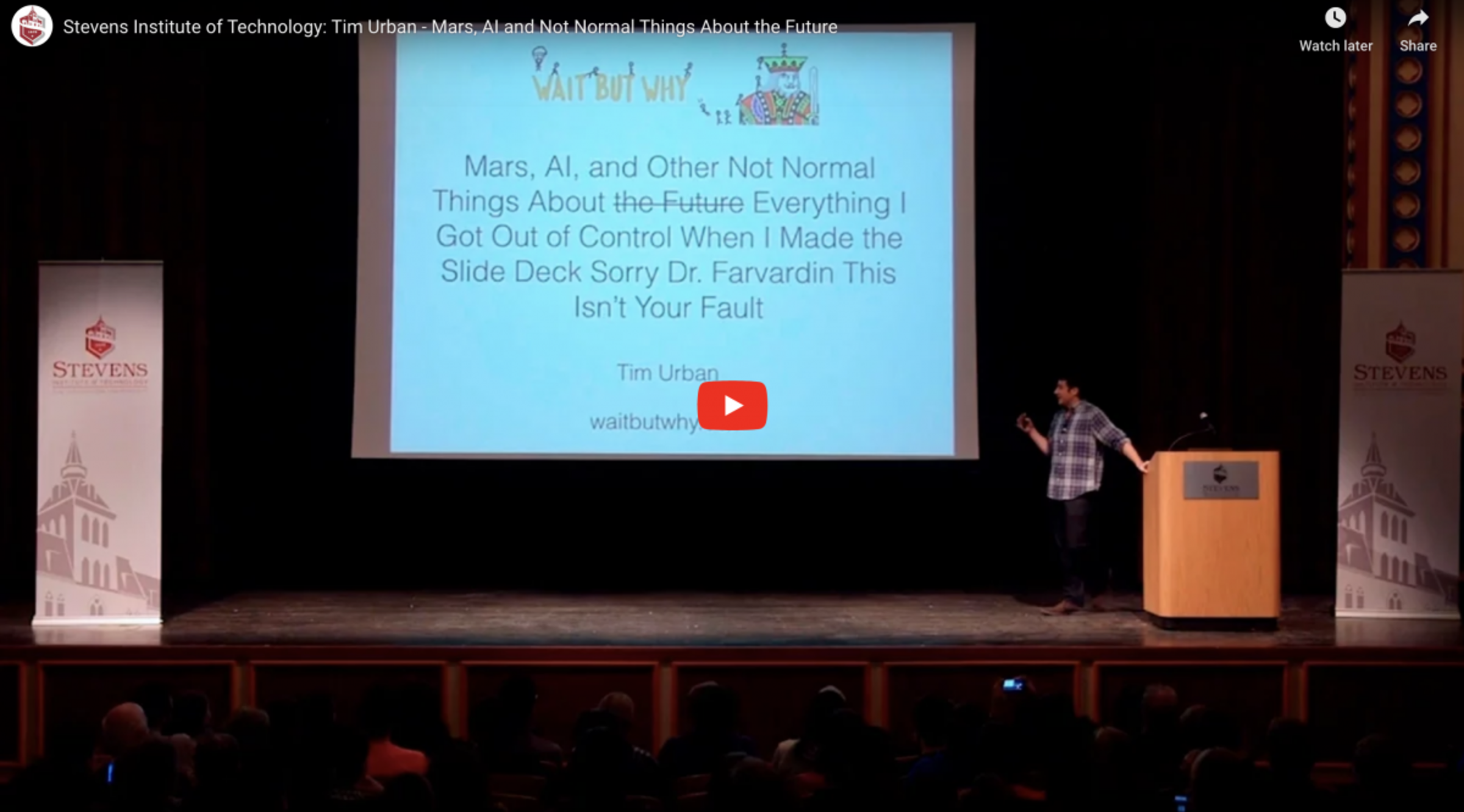 Tim Urban Speaks About Mars, Superintelligent AI, and Other Not Normal Things About The Future (Fall 2016)