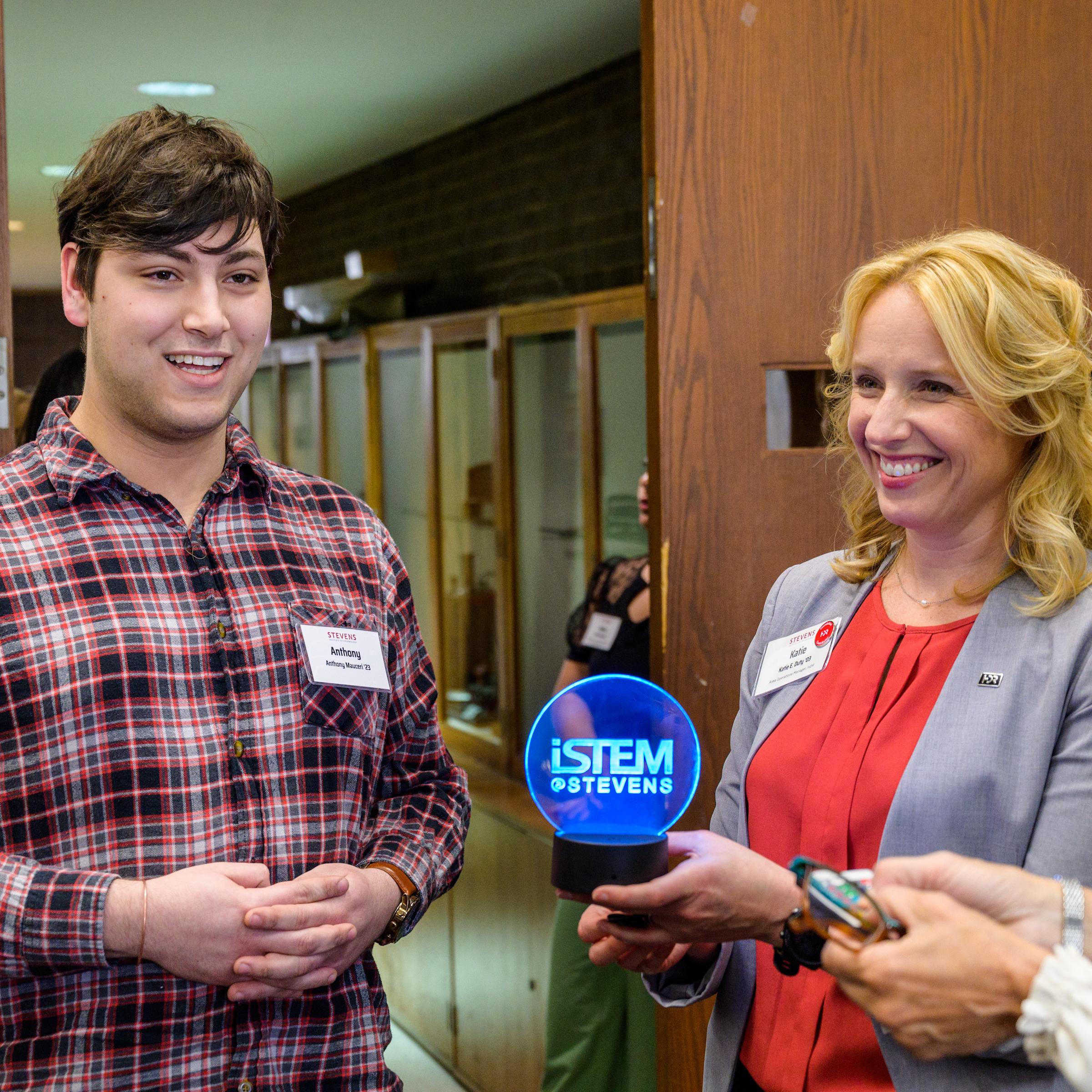 Anthony Mauceri '23 and Katie Duty '03