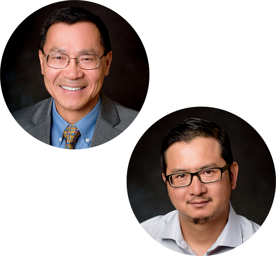 Portraits of Henry Du and Yuping Huang