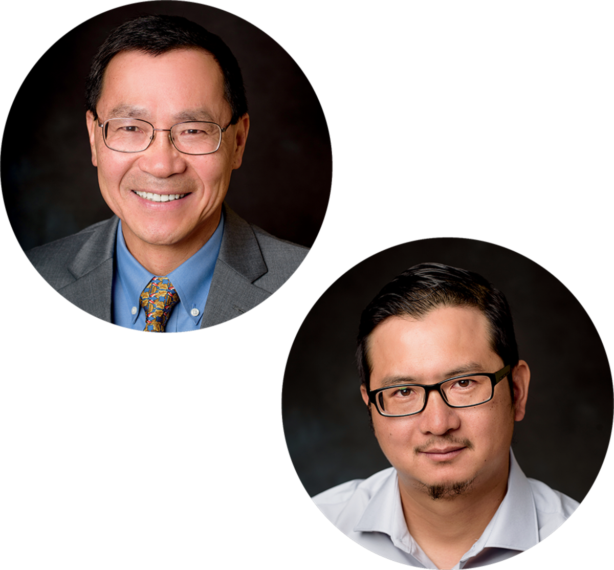 Portraits of Henry Du and Yuping Huang