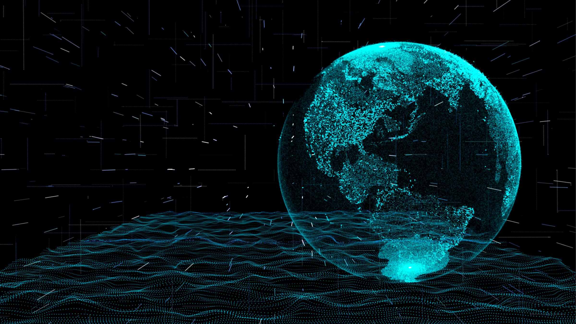 Abstract depiction of high-speed wireless services