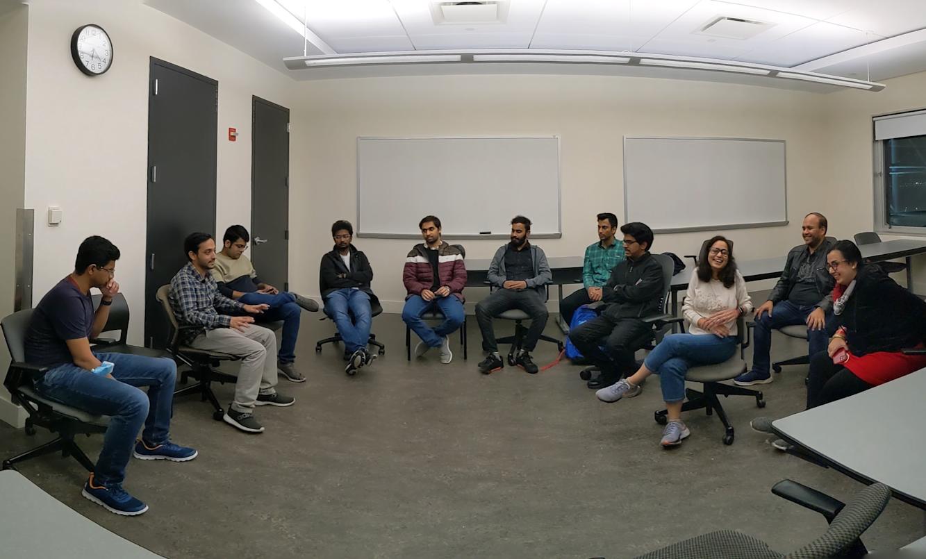 Hindu YUVA: Student chatting at a meeting