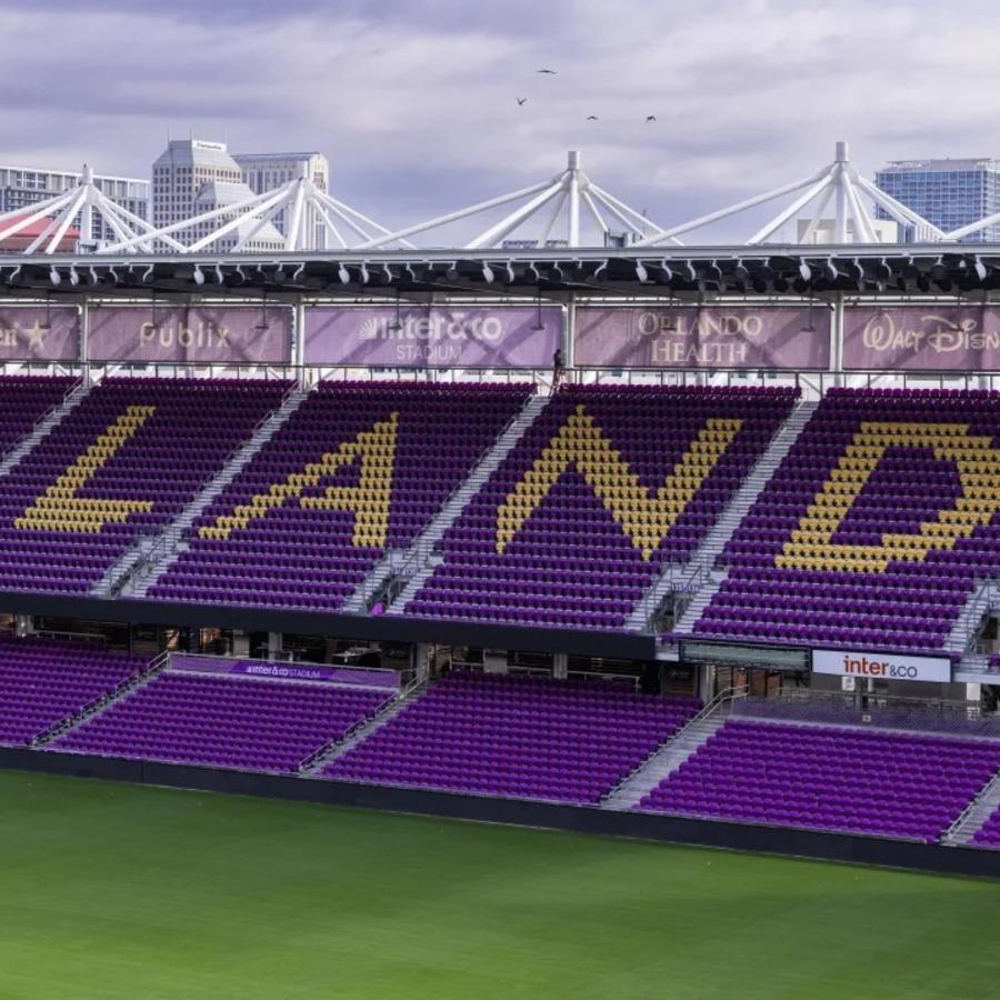 Inter.co Stadium seats spelling out Orlando