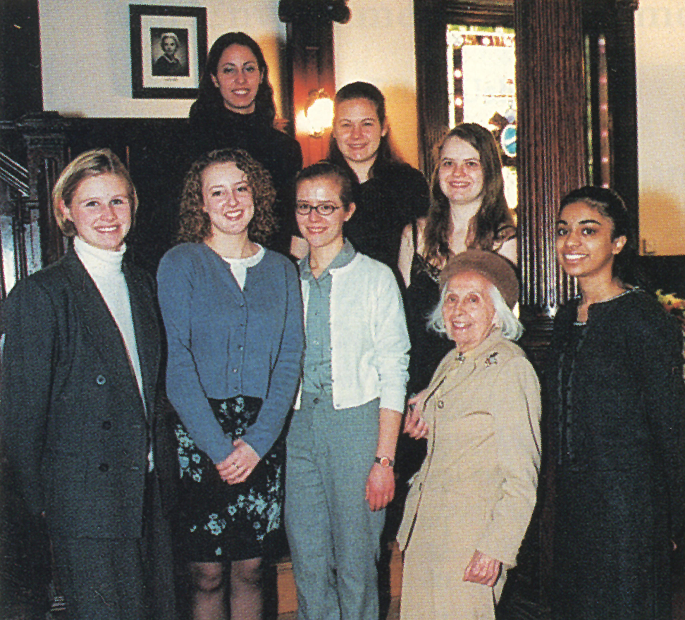 Lore E. Feiler with students in Lore-El Center for Women’s Leadership