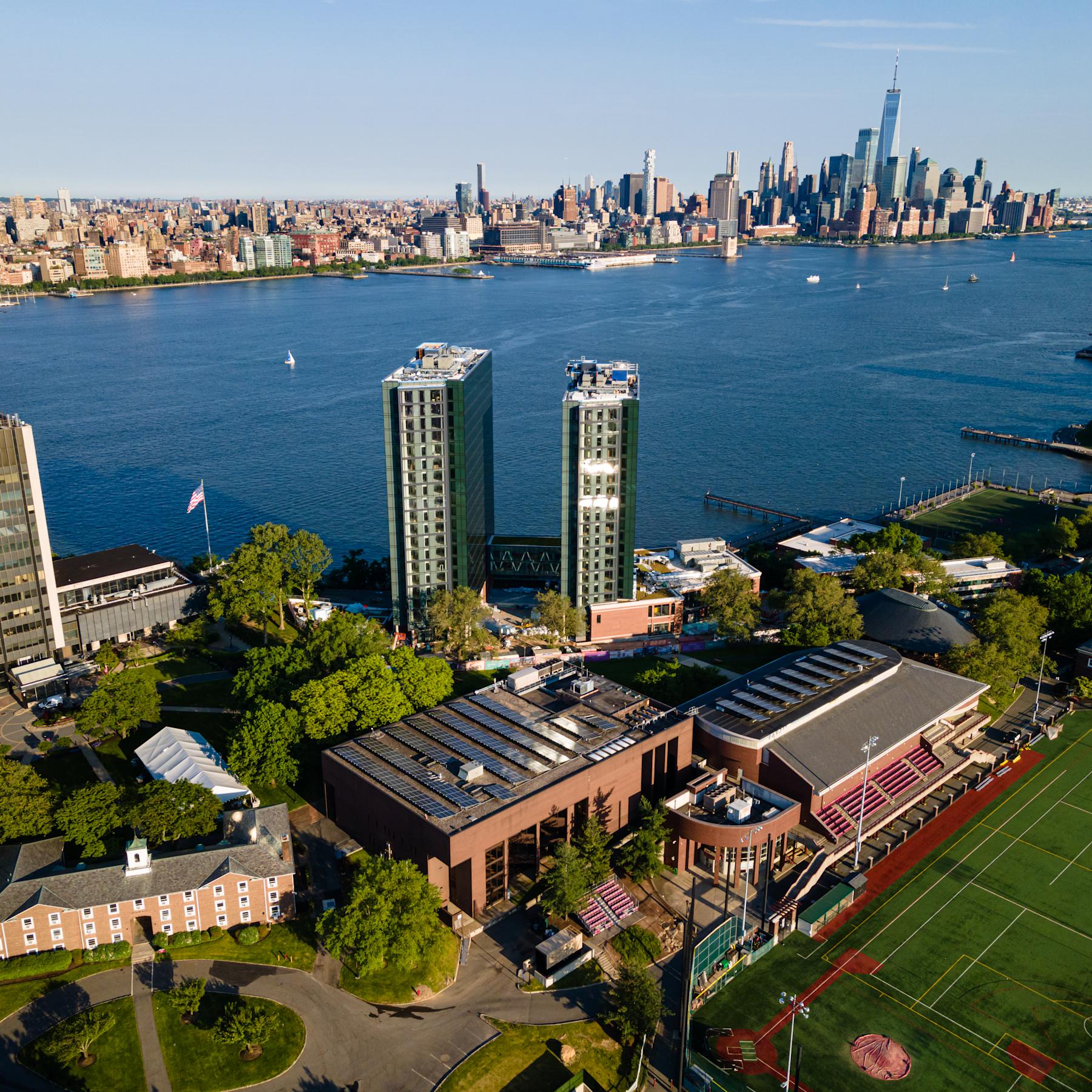 Drone image of campus
