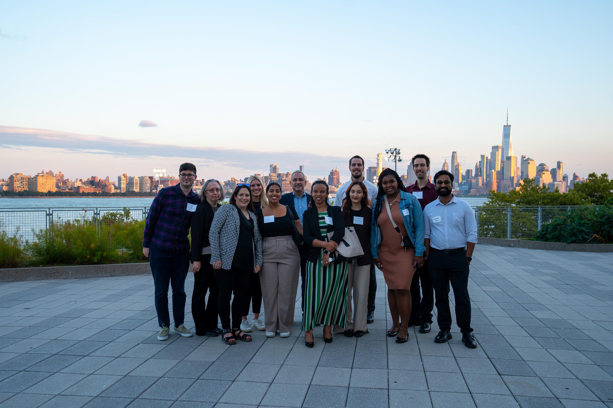 Stevens MBA Cohort in front on NYC skyline