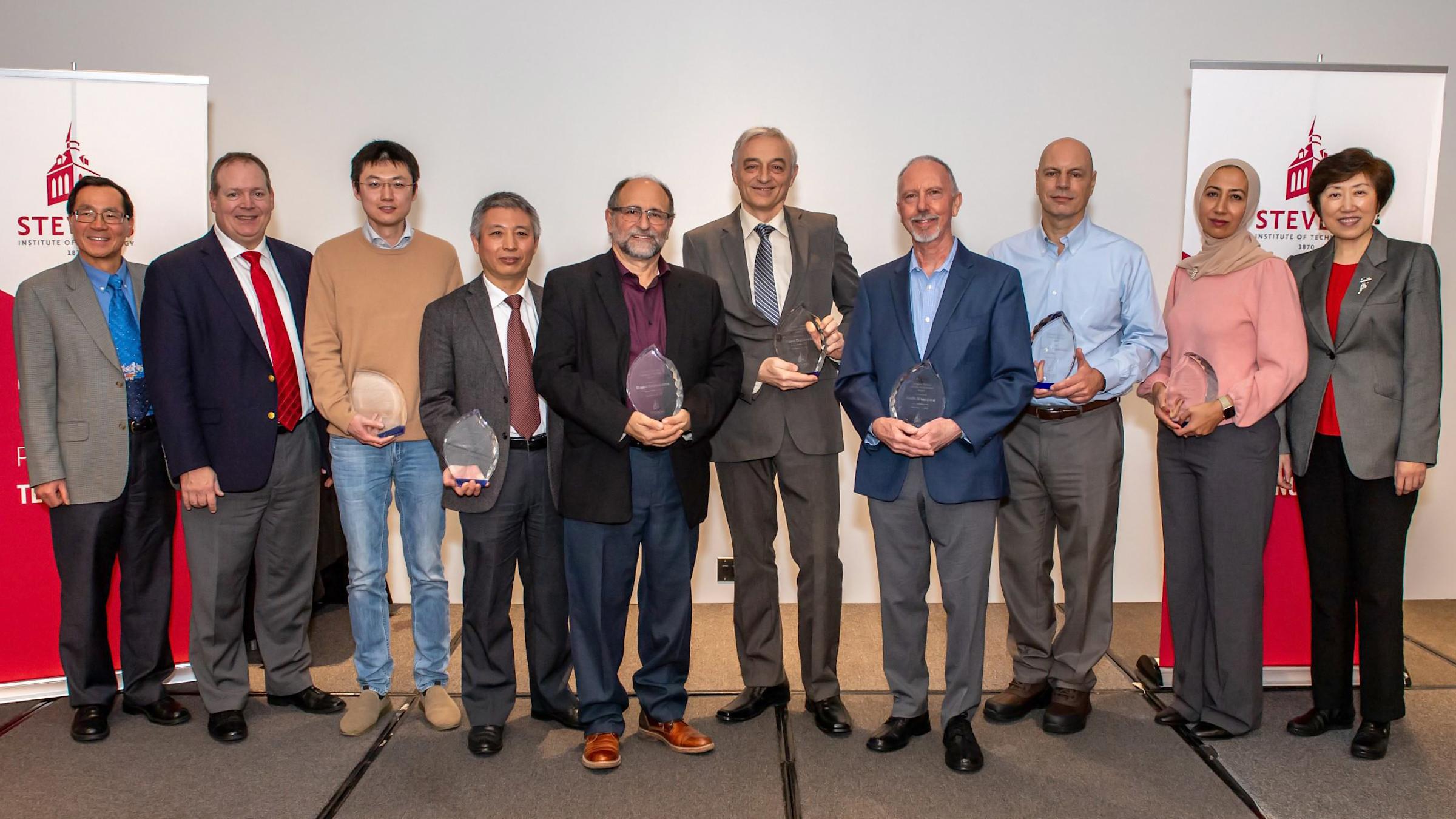 SES Faculty Awards winners 2022 with Dean Zu