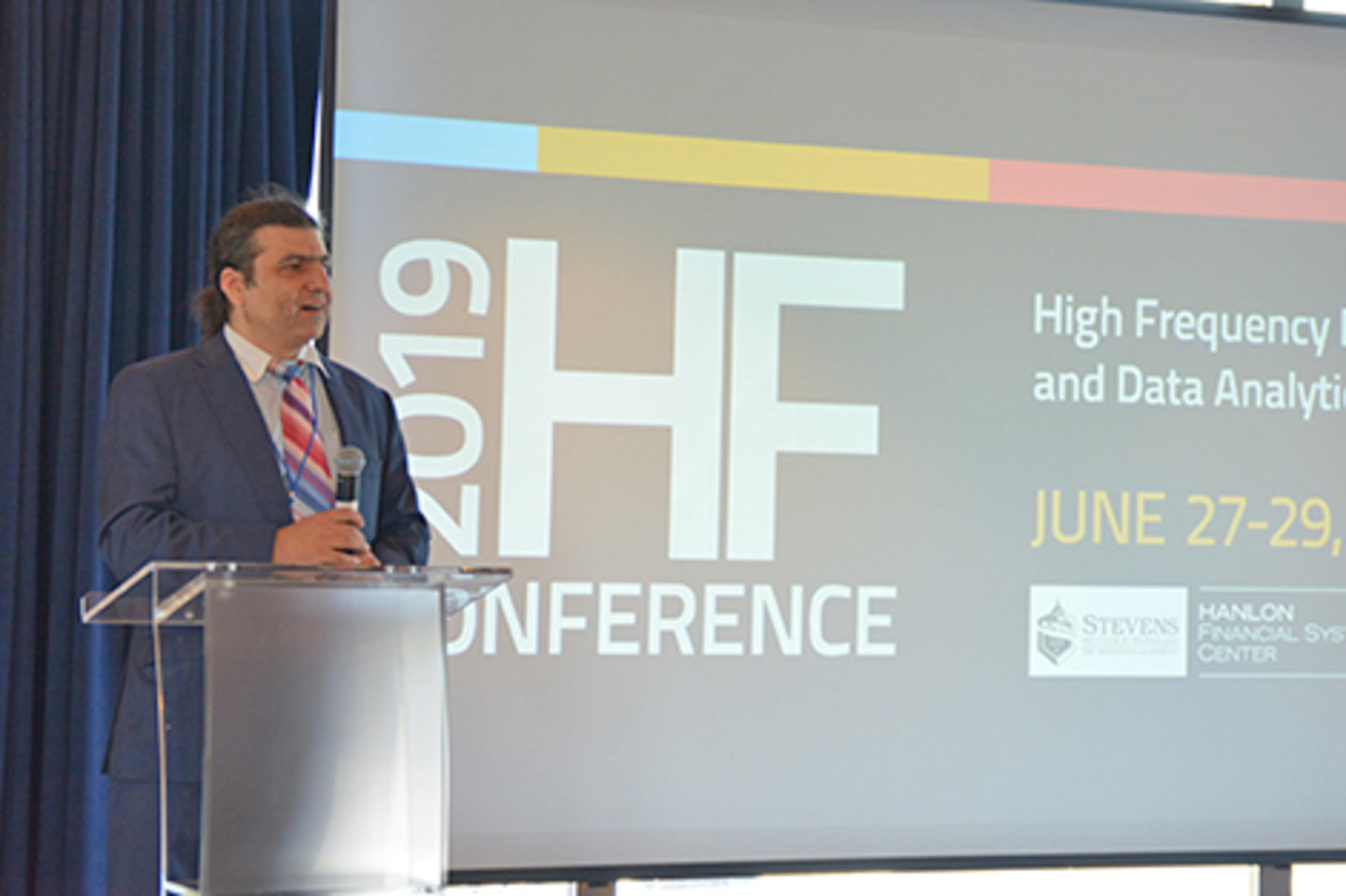 Ionut Florescu welcomes guests to HF2019.