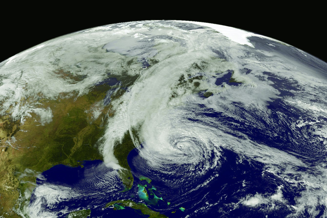Satellite image of hurricane