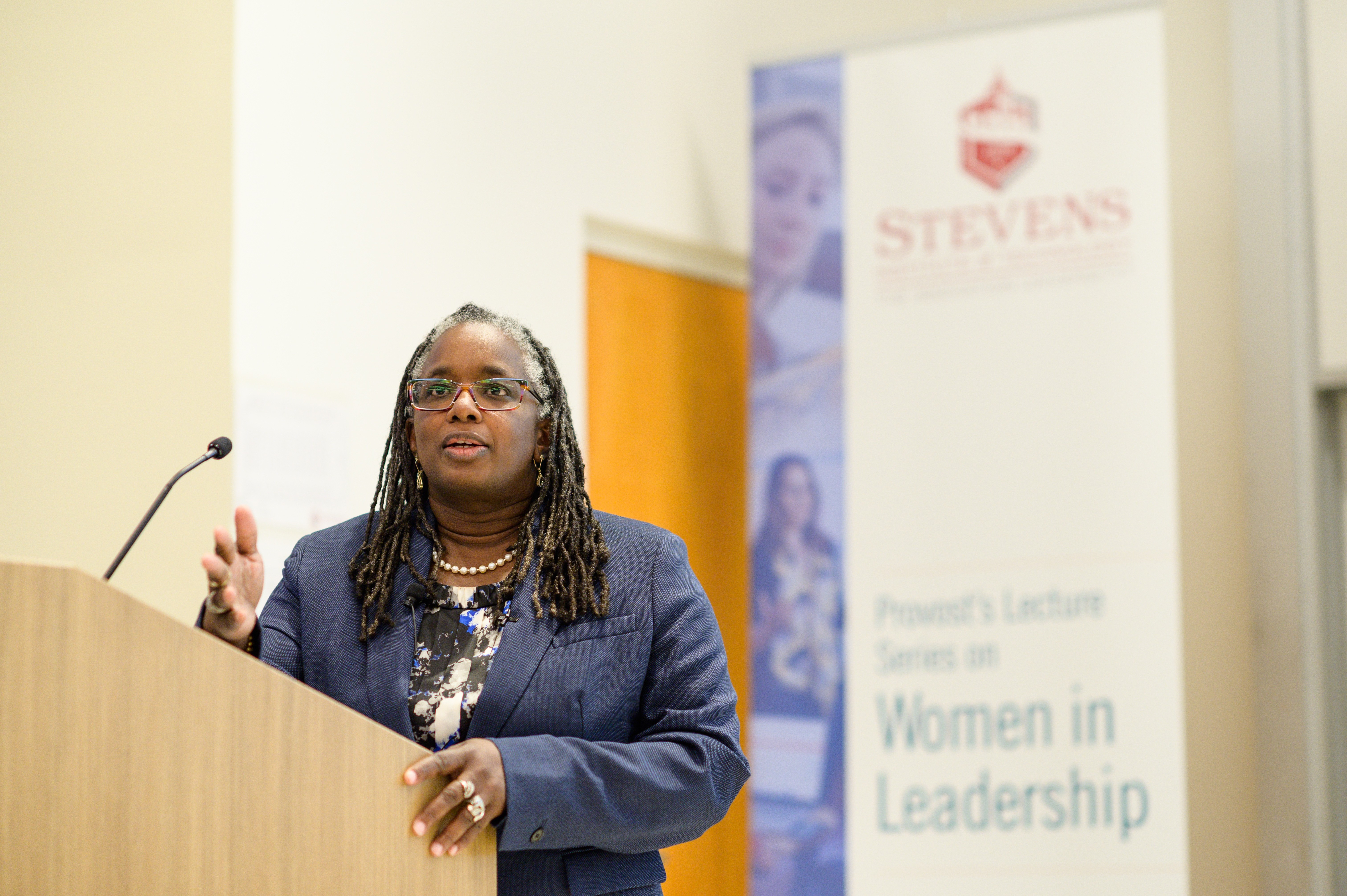 Dr. Menah Pratt-Clarke speaks as part of the Provost's Lecture Series on Women in Leadership
