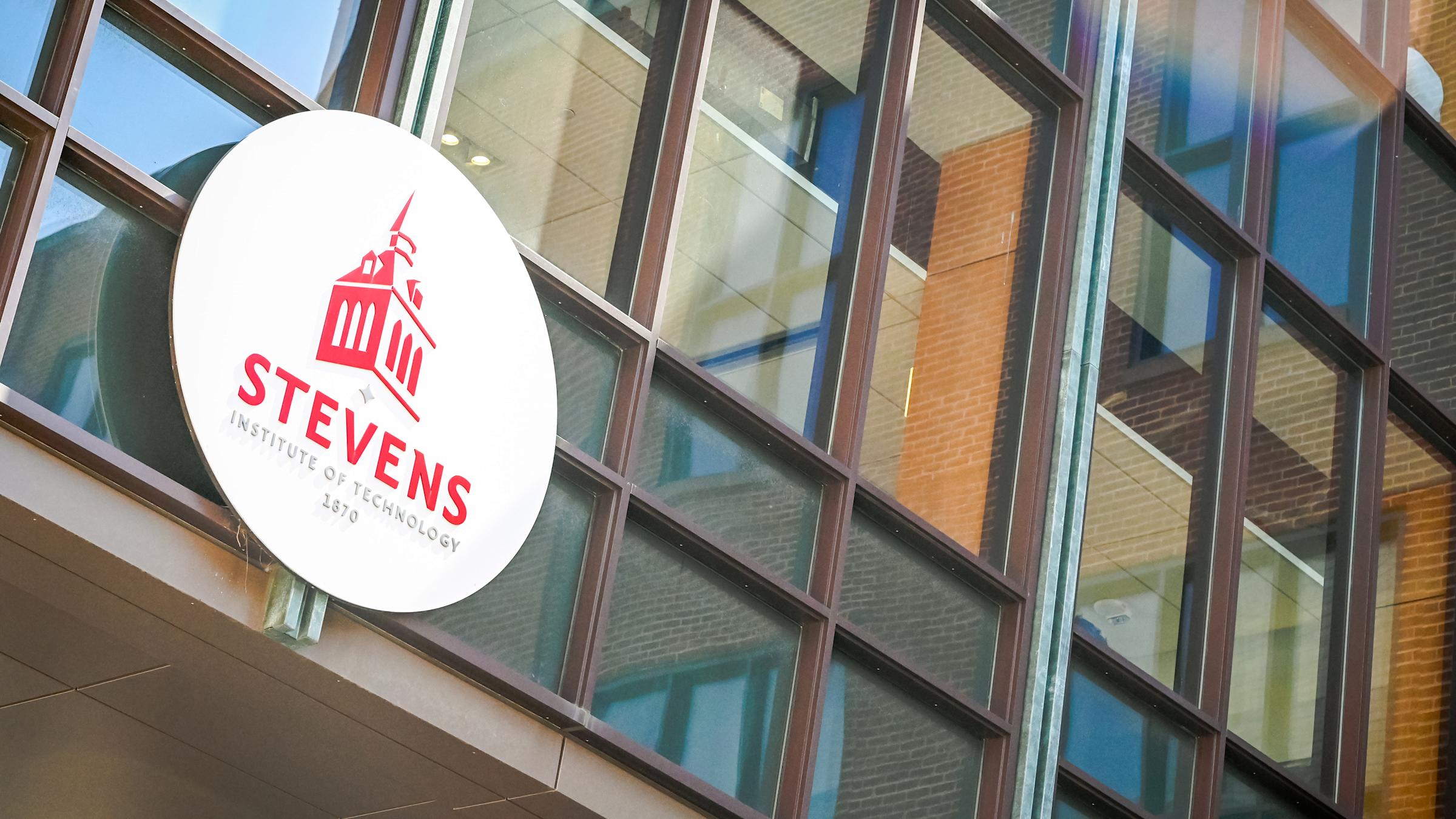 Building with Stevens logo attached to outside.