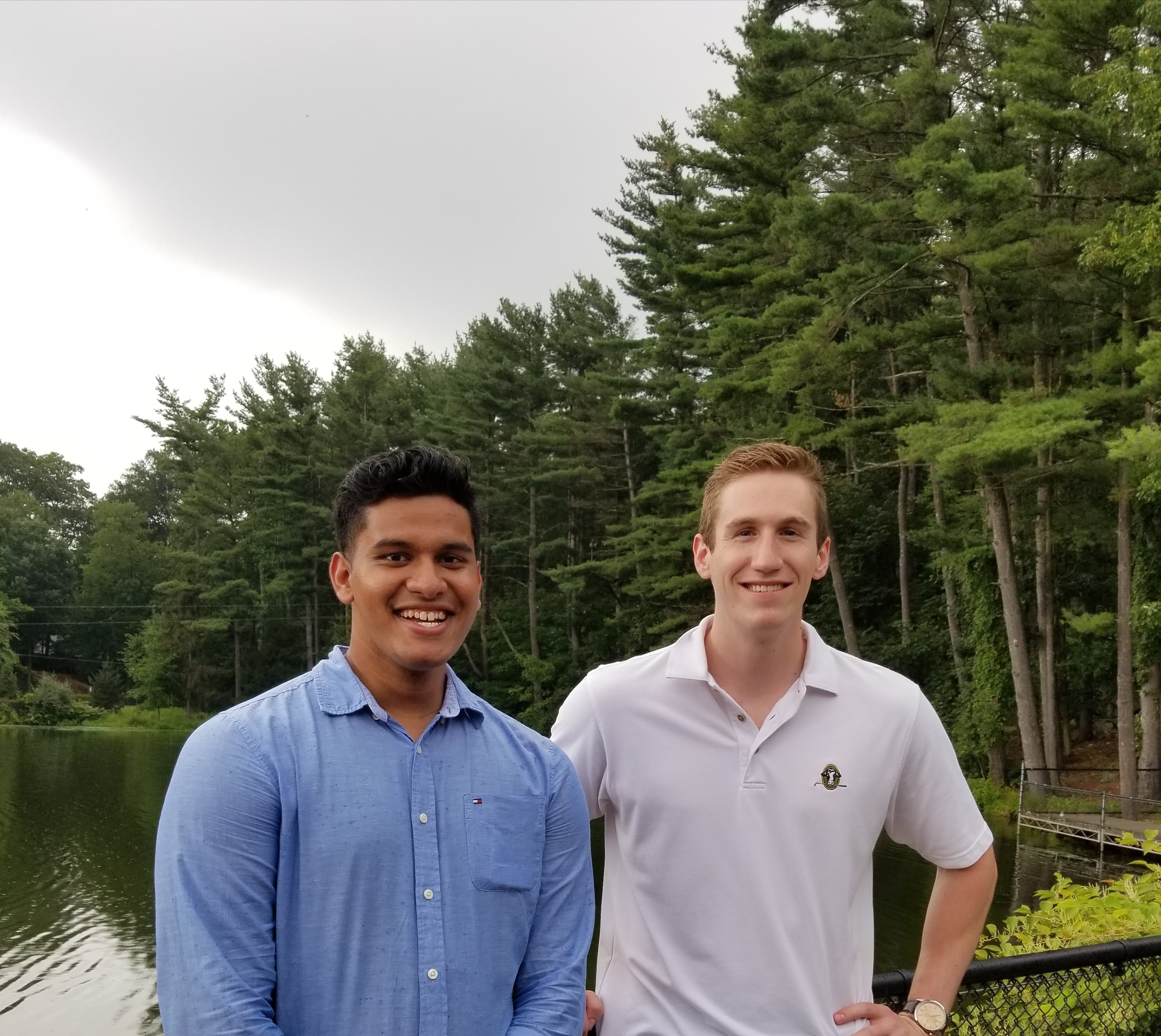 Ravi Shah and Kevin Wheatley at the FM Global company picnic, held at Fountain Springs Country Club in Ringwood, NJ.