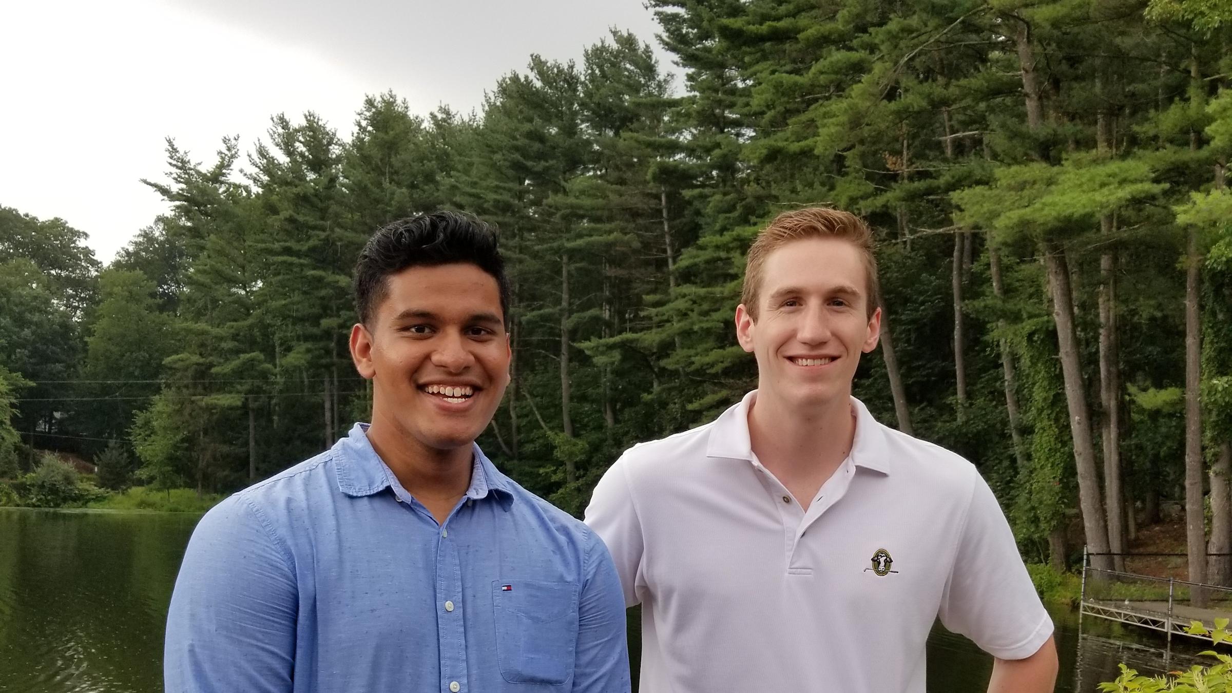 Ravi Shah and Kevin Wheatley at the FM Global company picnic, held at Fountain Springs Country Club in Ringwood, NJ.