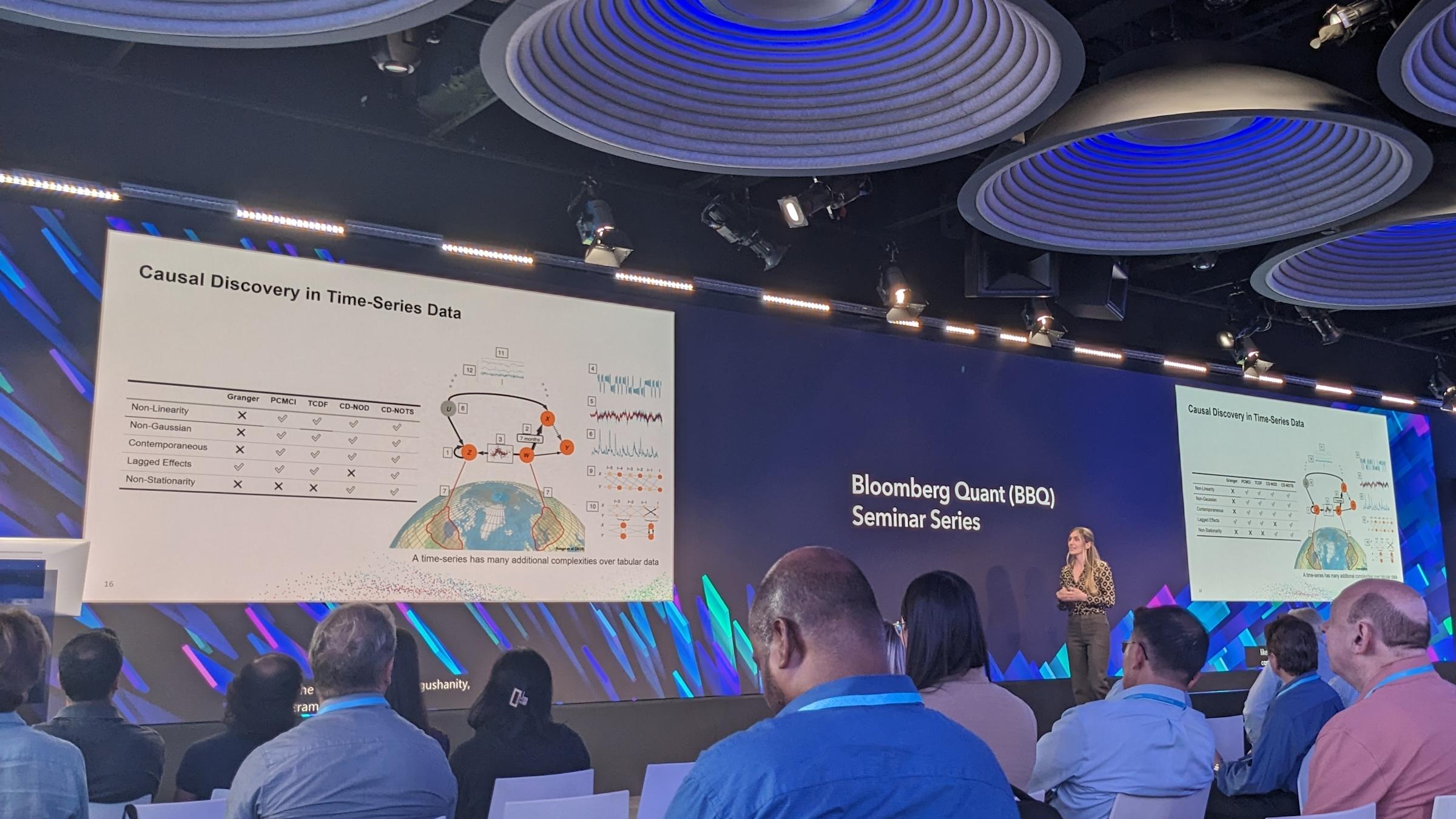 Investors use laptops to analyze stock market data