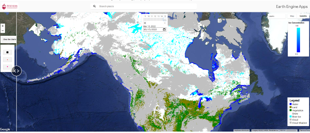 river ice forecasting map