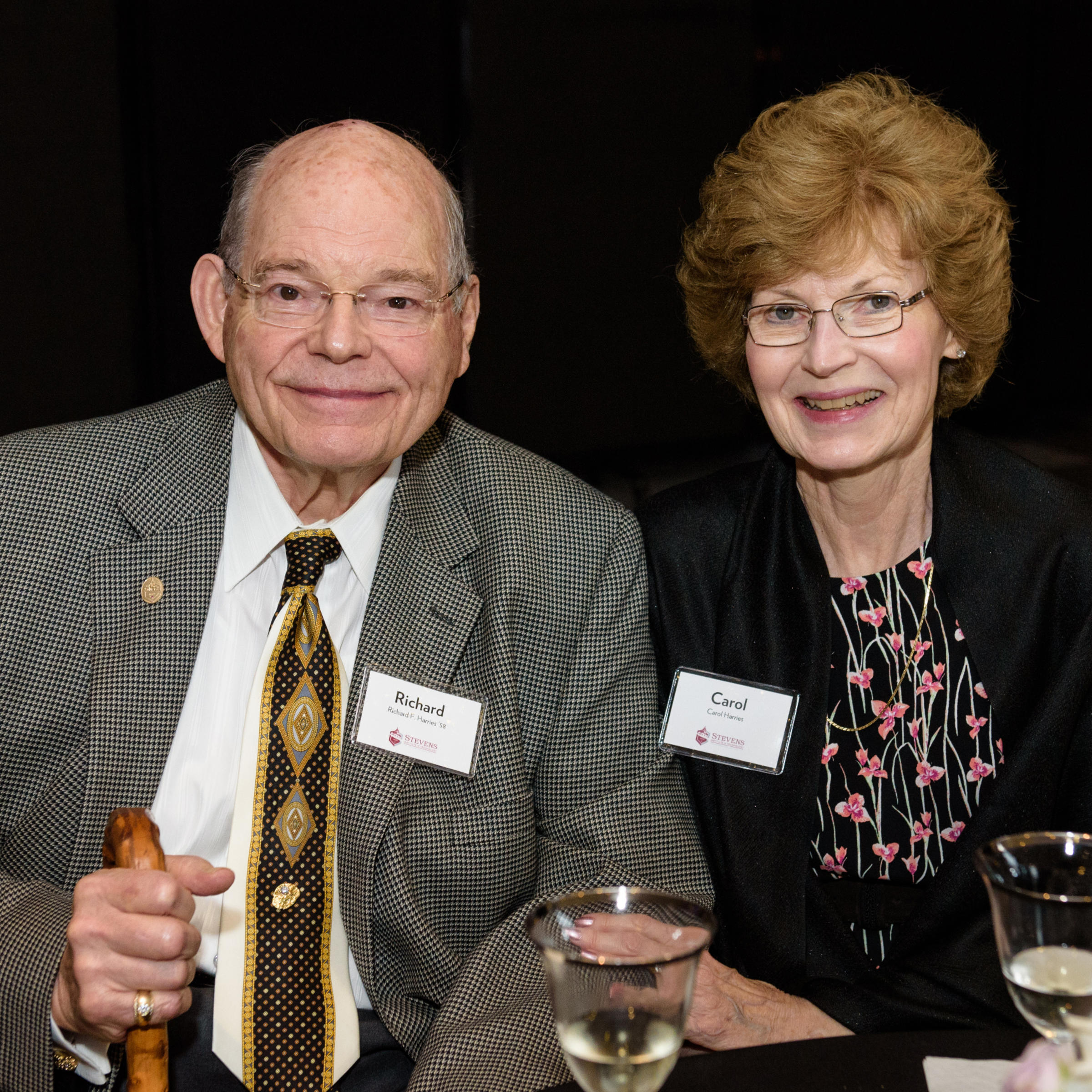 Portrait of Richard and Carol Harries.