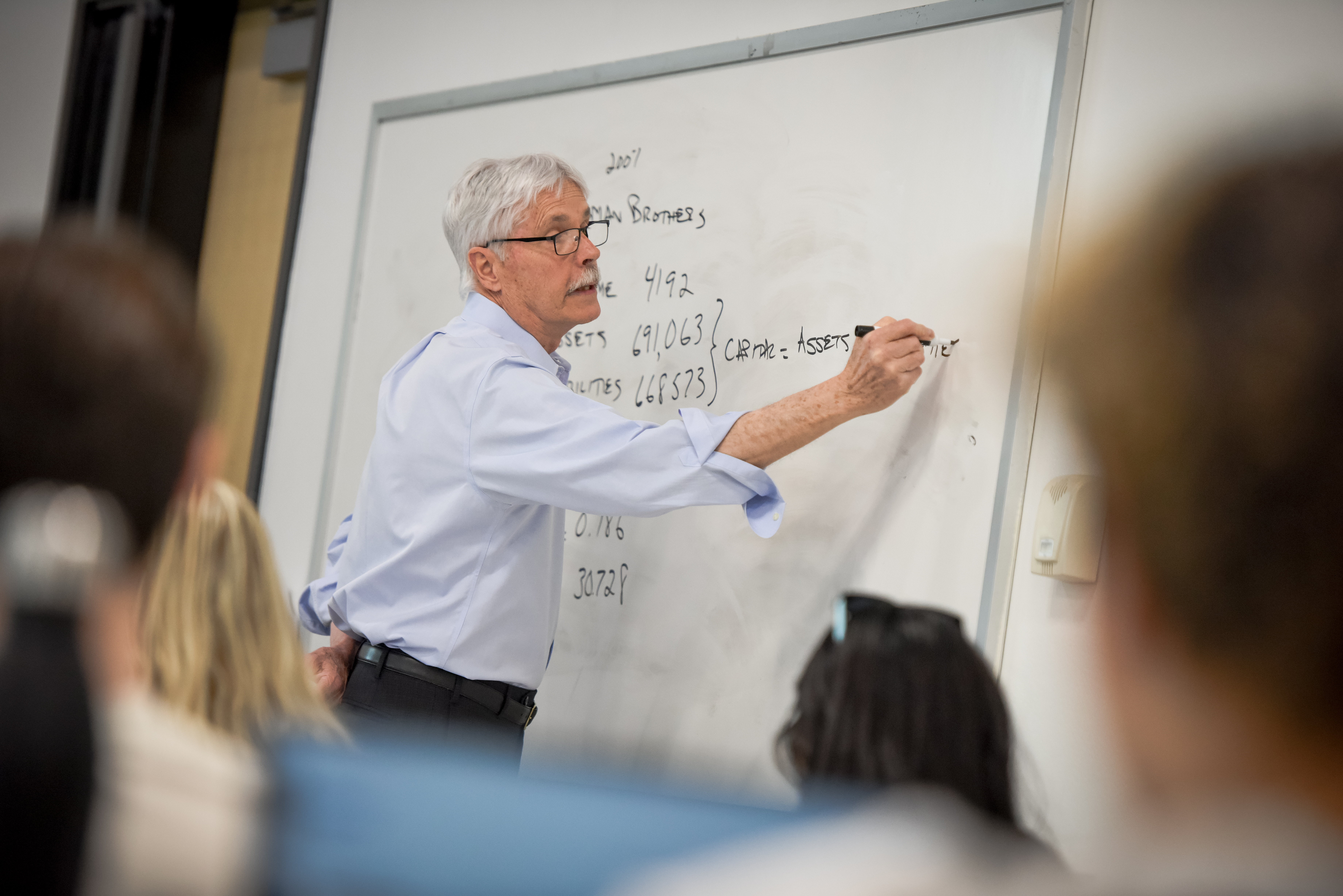 Professor teaching Macroeconomics class