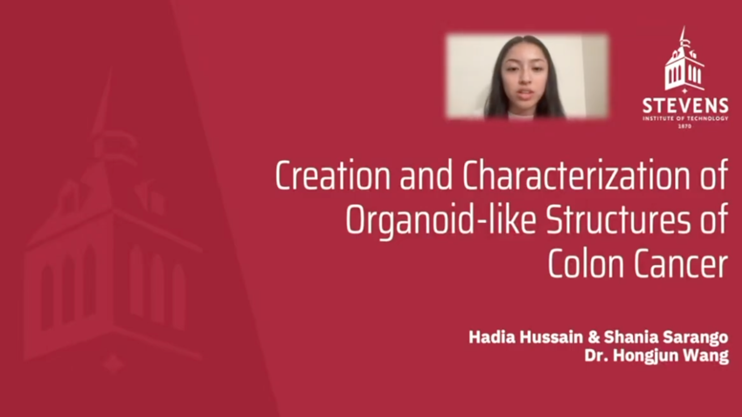 NeoColon: Creation and Characterization of Organoid-like Structures of Colon Cancer, Student: Hadia Hussain & Shania Sarango