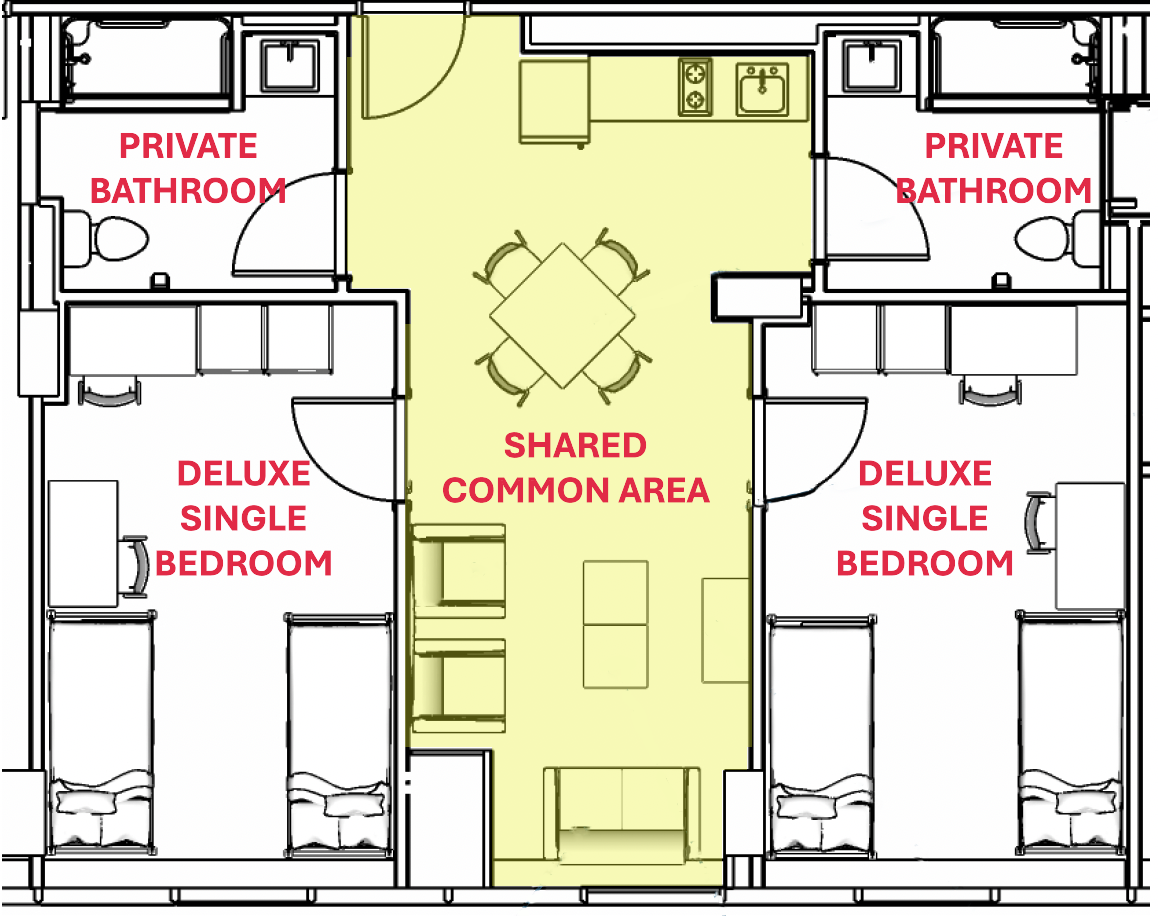 Deluxe Single Suite Layout