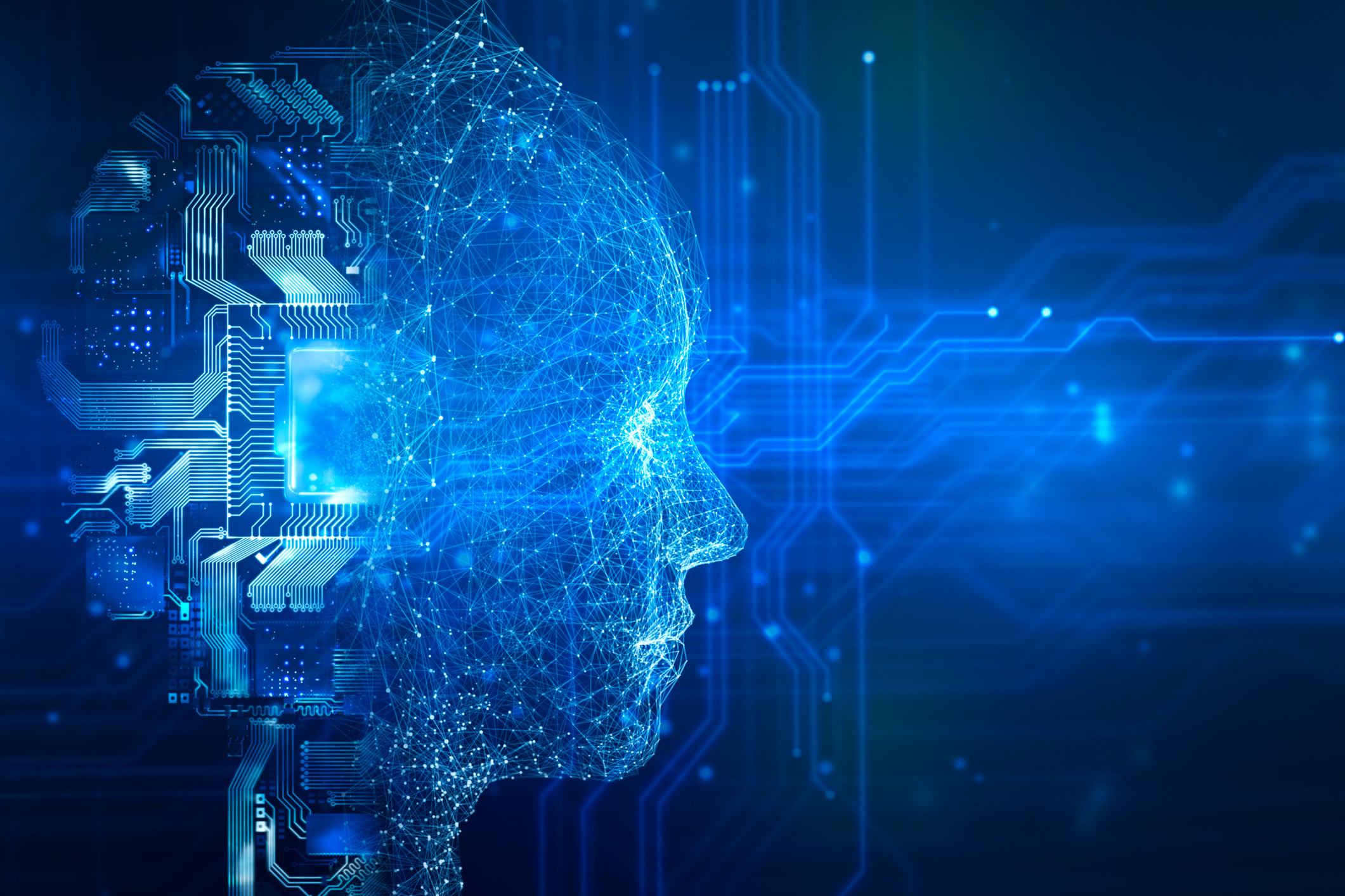 illustration of artificial intelligence using head