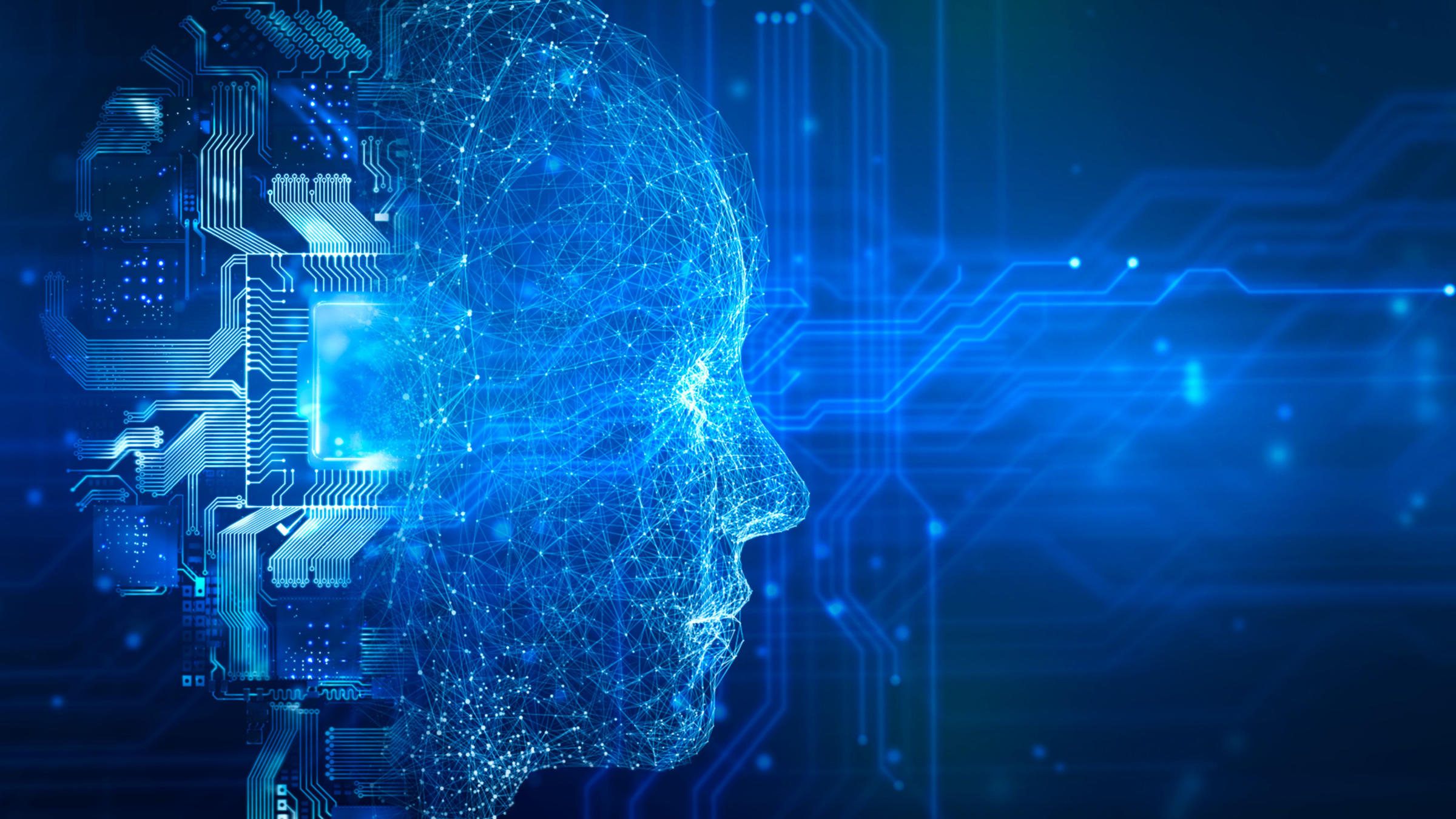 illustration of artificial intelligence using head