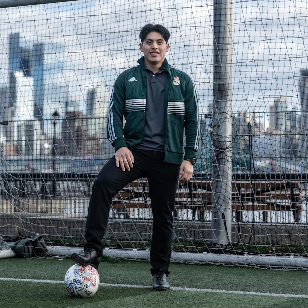 Bryan Campos with NYC skyline