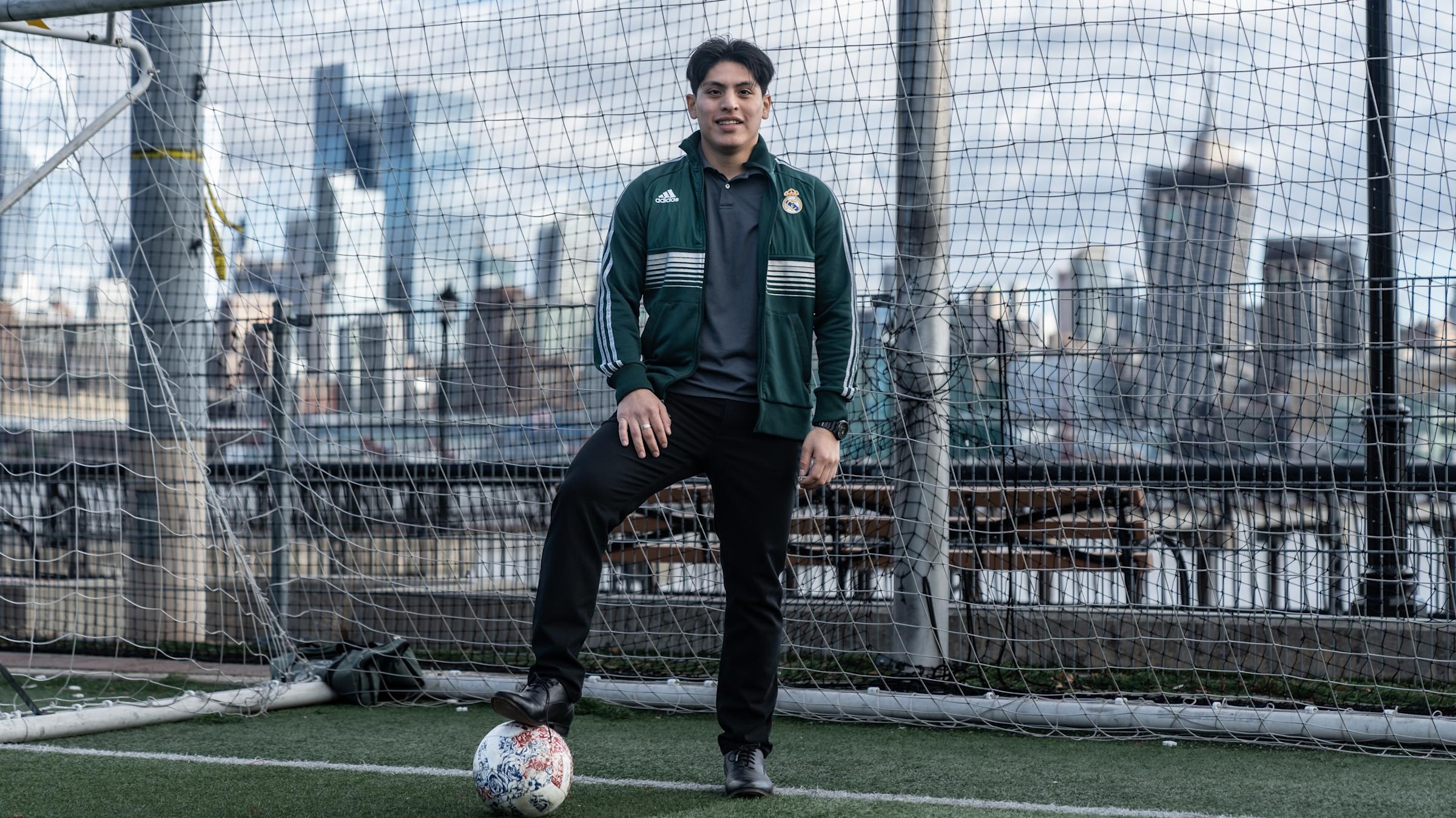 Bryan Campos with NYC skyline