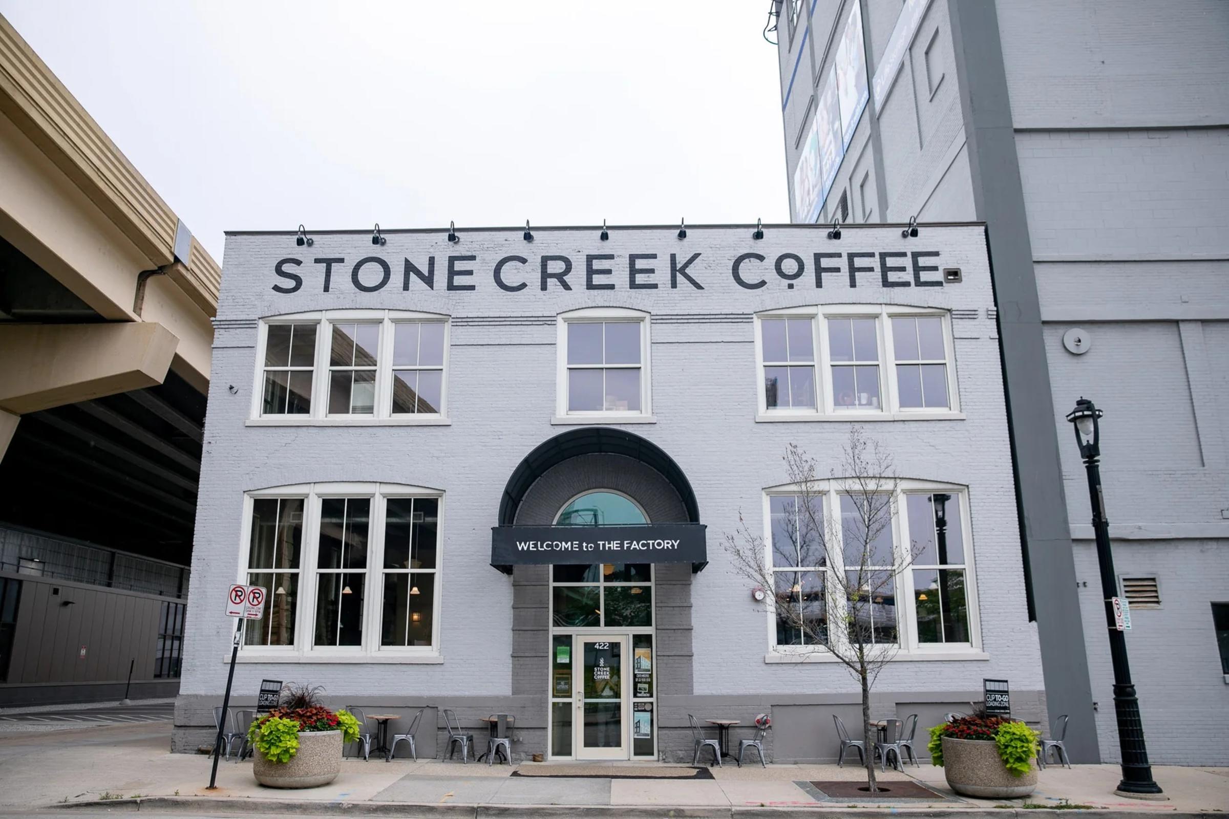 Exterior of Stone Creek Coffee Factory