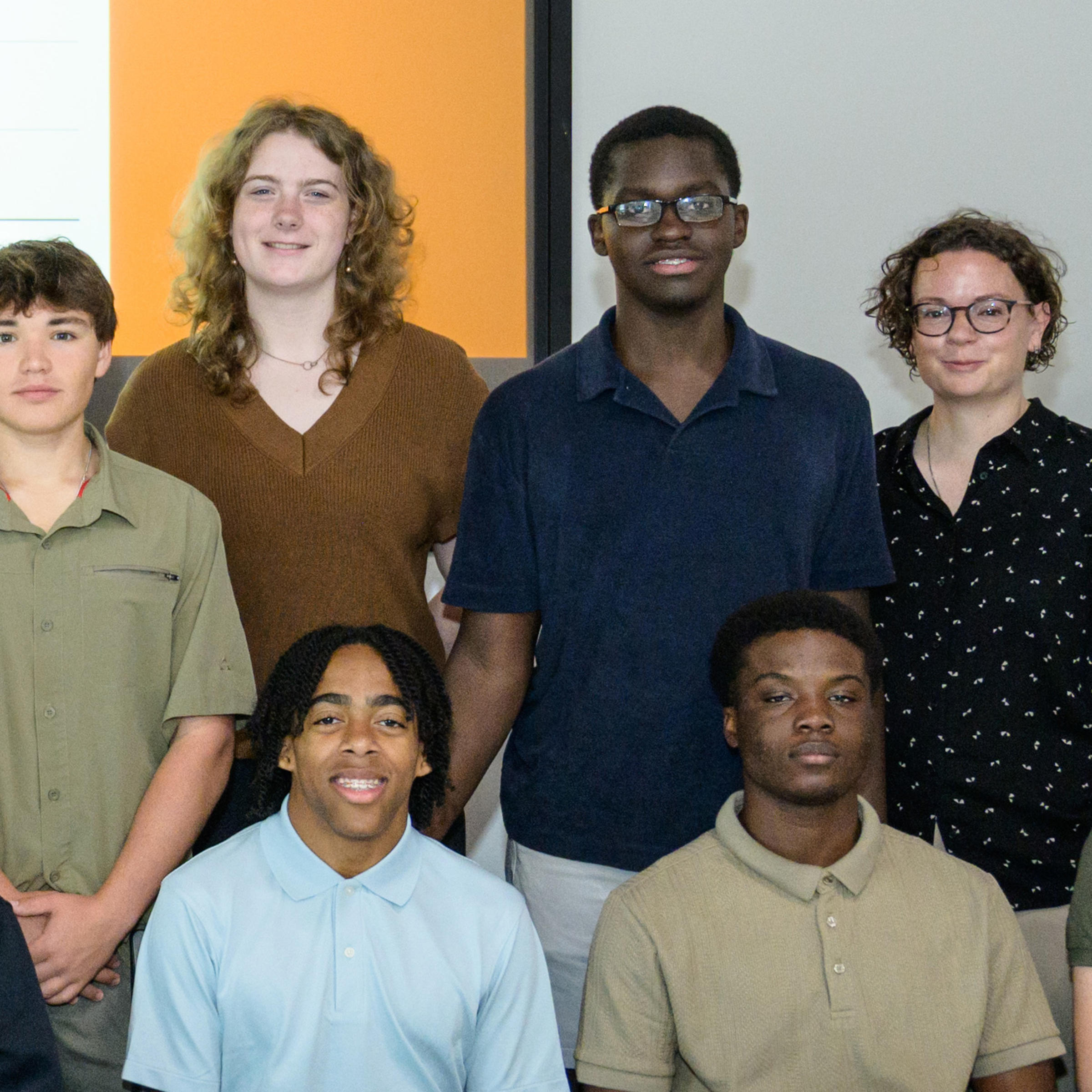 Pre-college students pose for a group photo