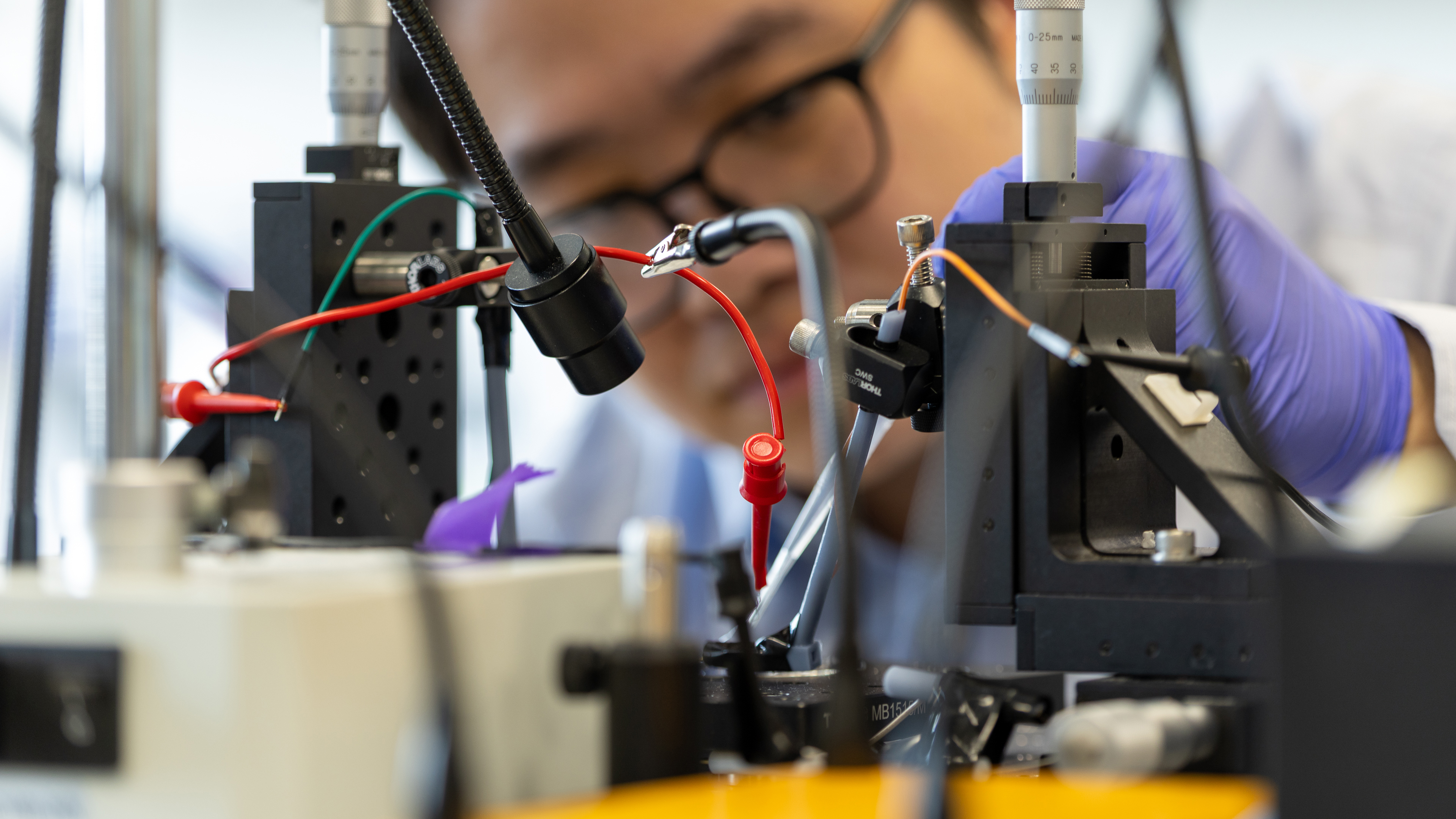 Student working in lab