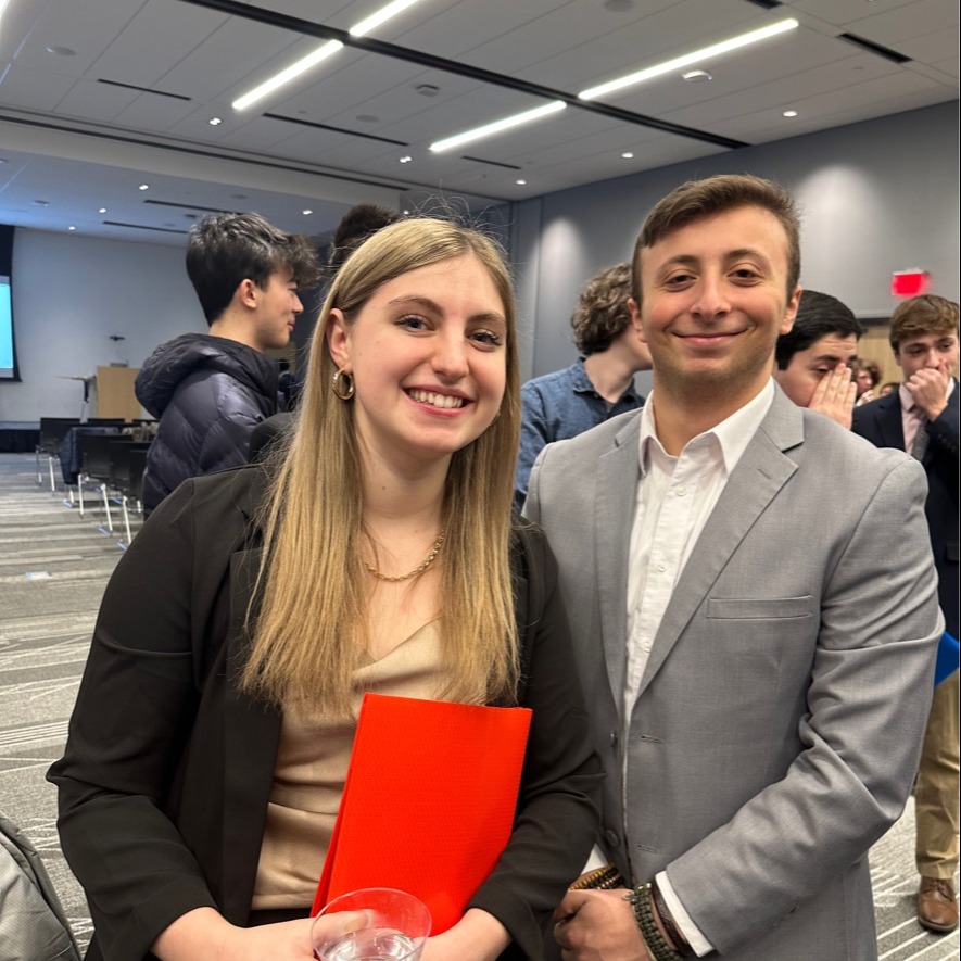 two students at undergrad co-op decision day