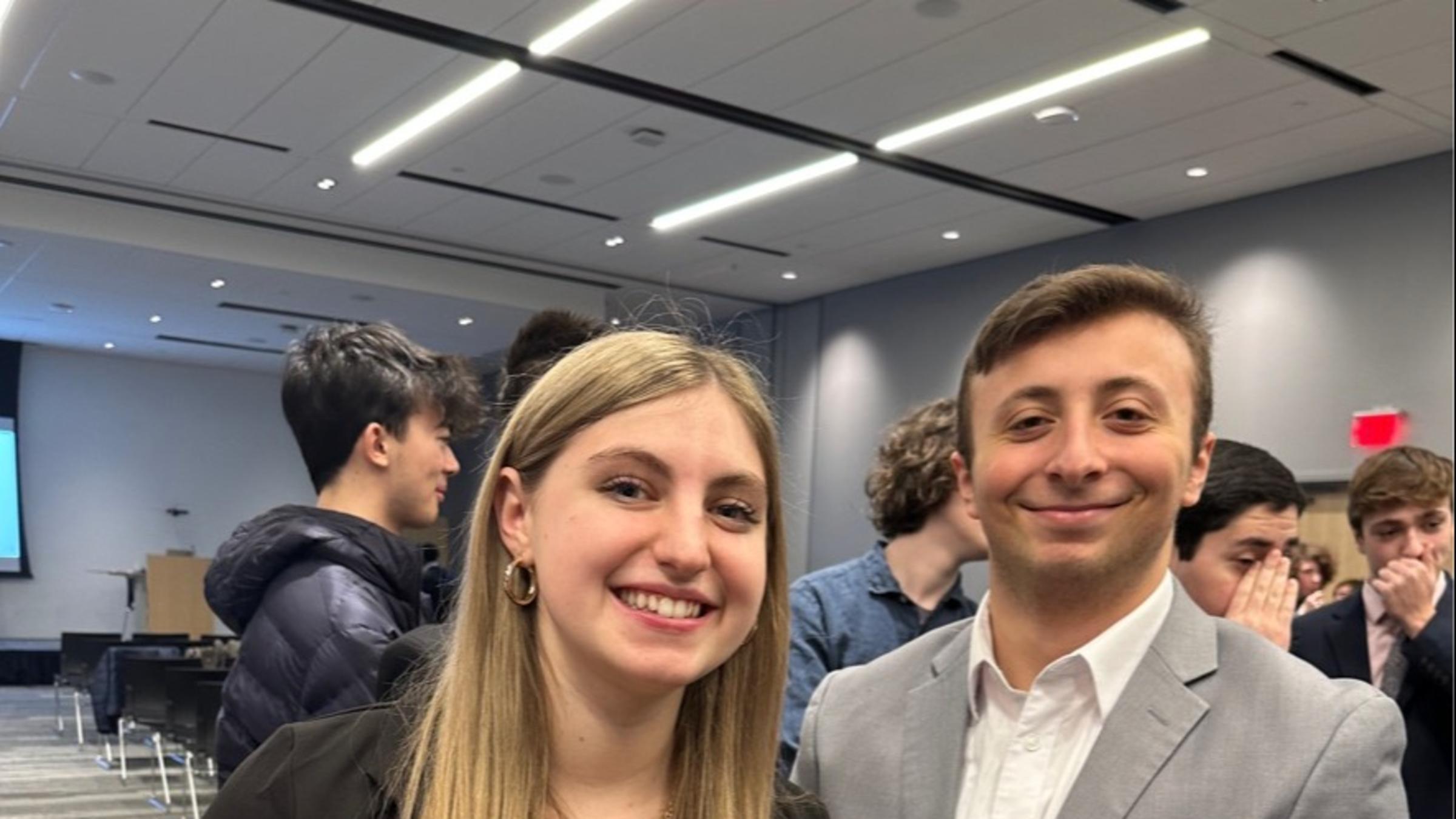 two students at undergrad co-op decision day