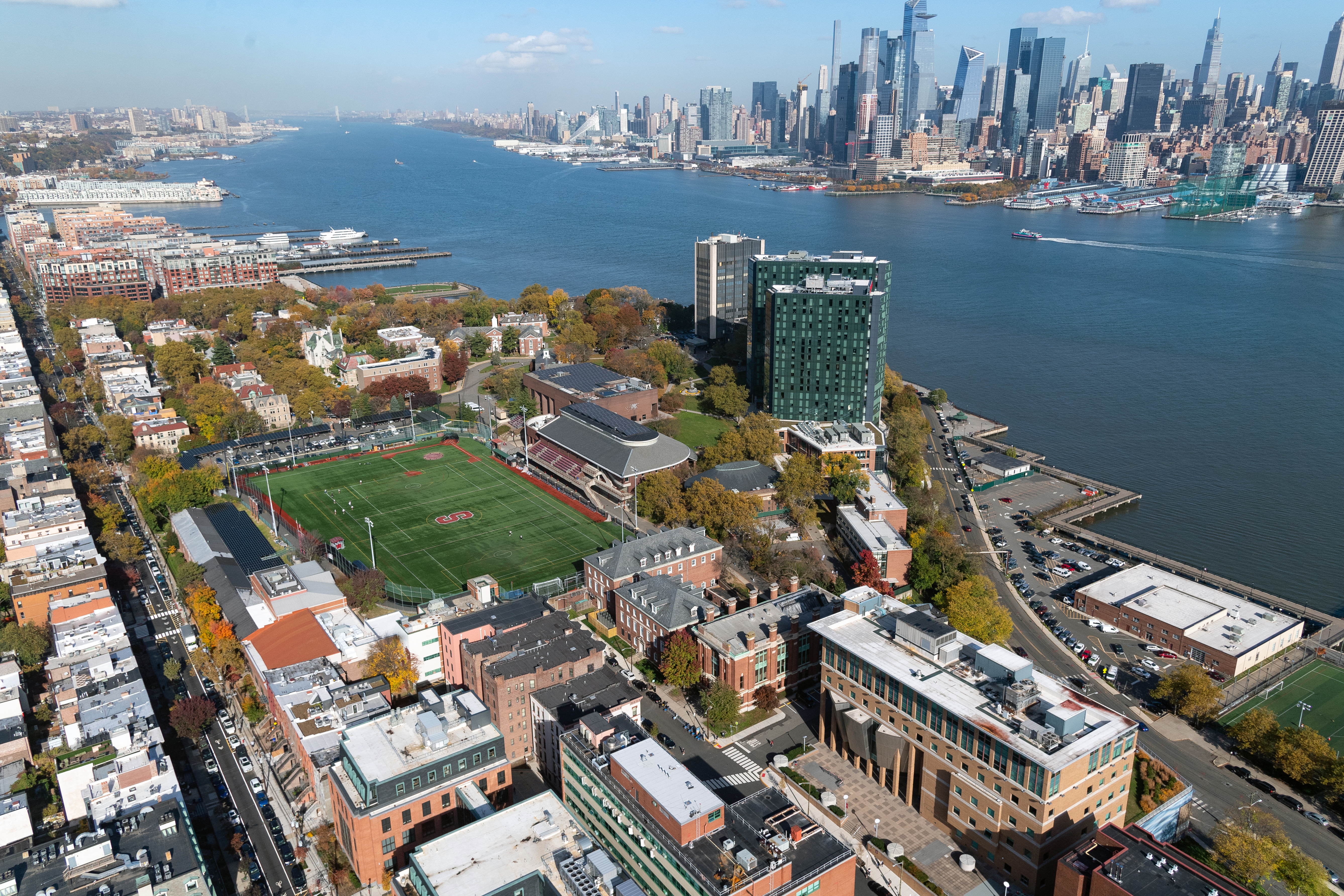 aerial photo of Stevens campus