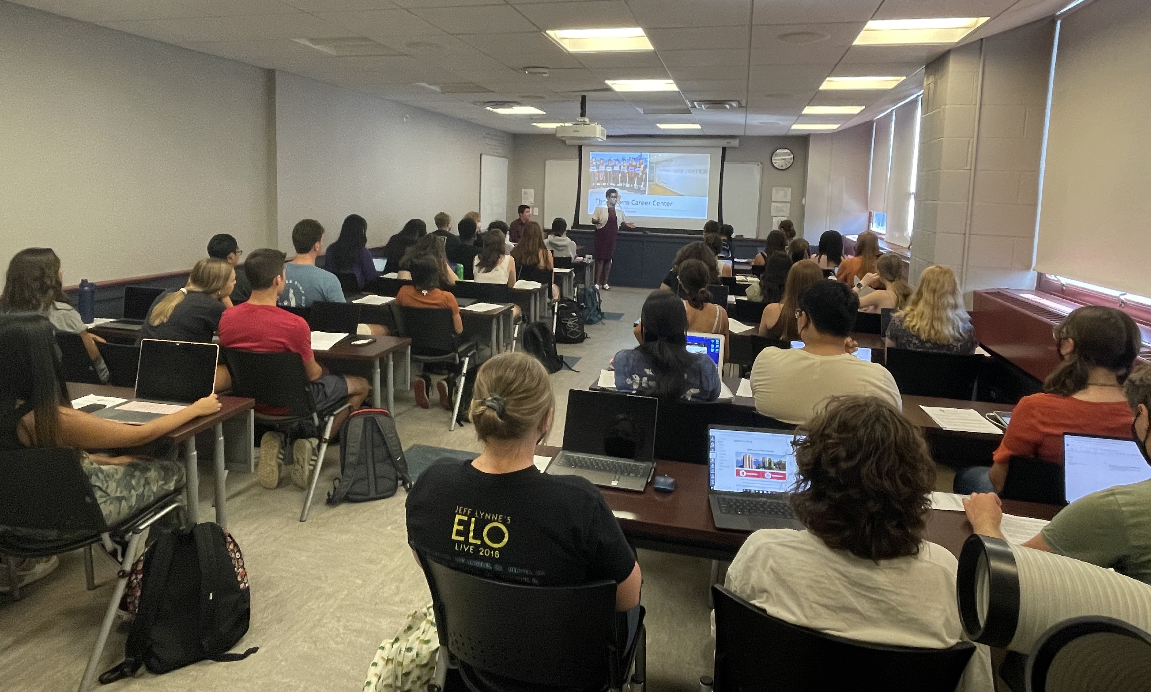 CCB students attending a career pathways seminar