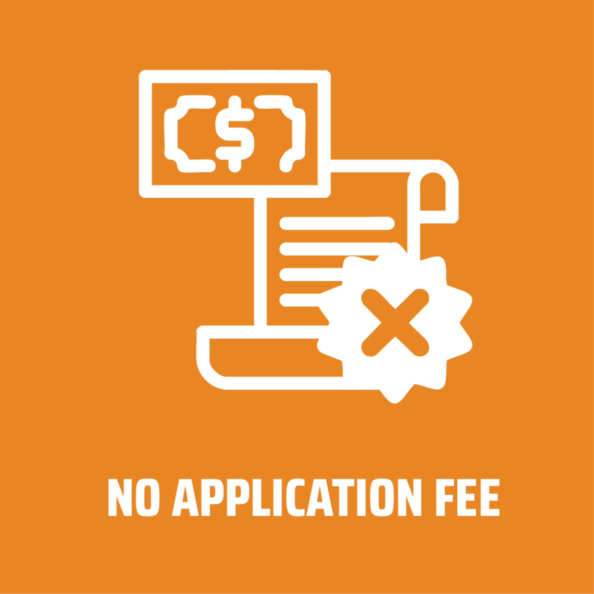 No application fee