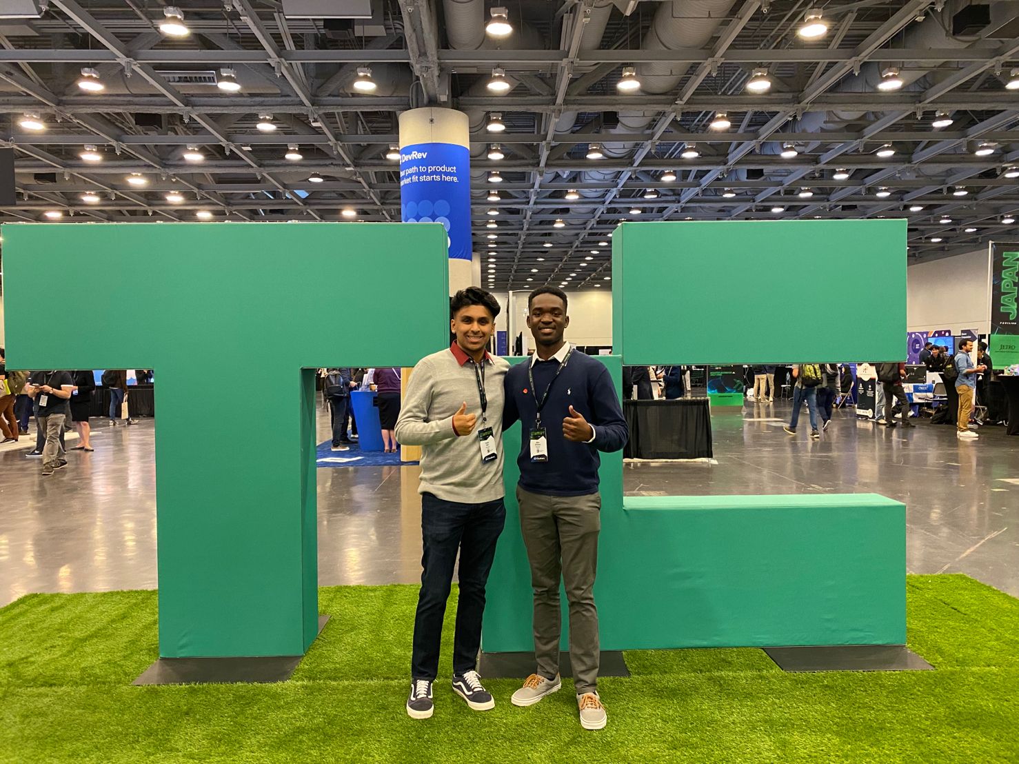 Krish Nair and Alex Simeon at Tech Crunch