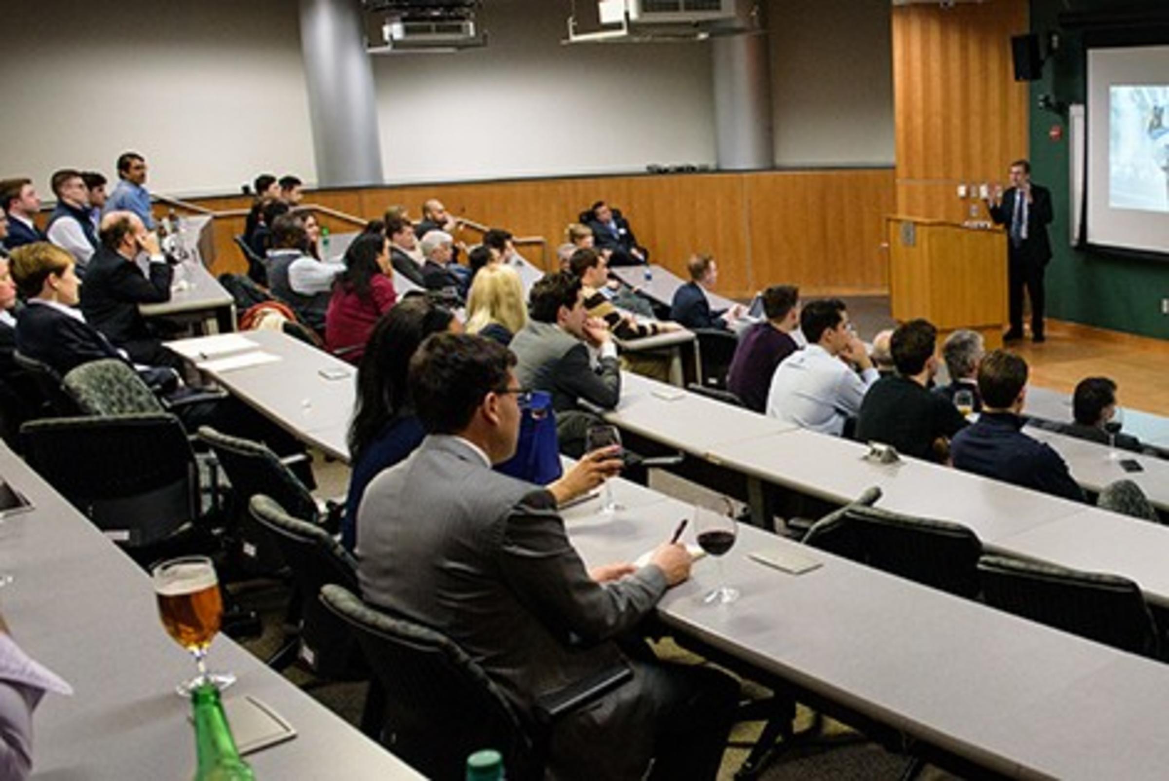George Calhoun speaking to crowd