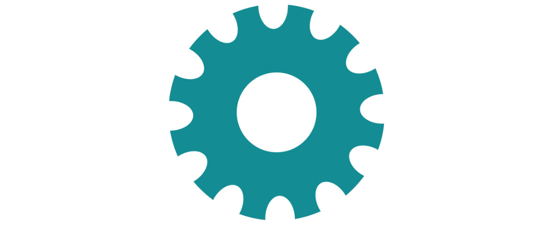 Teal gear representing Gear Society