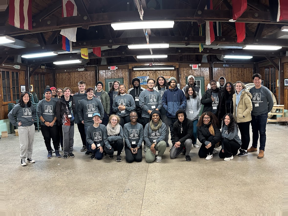 Group of Stevens students in a facility.