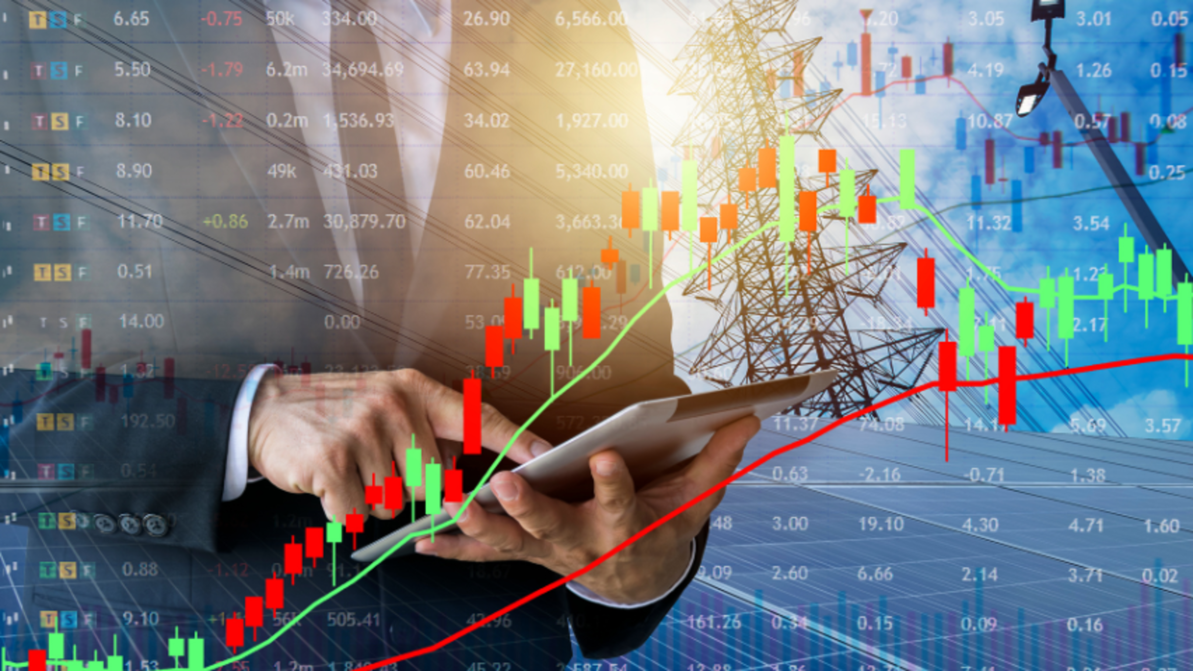 An abstract image of data on a computer screen screen.