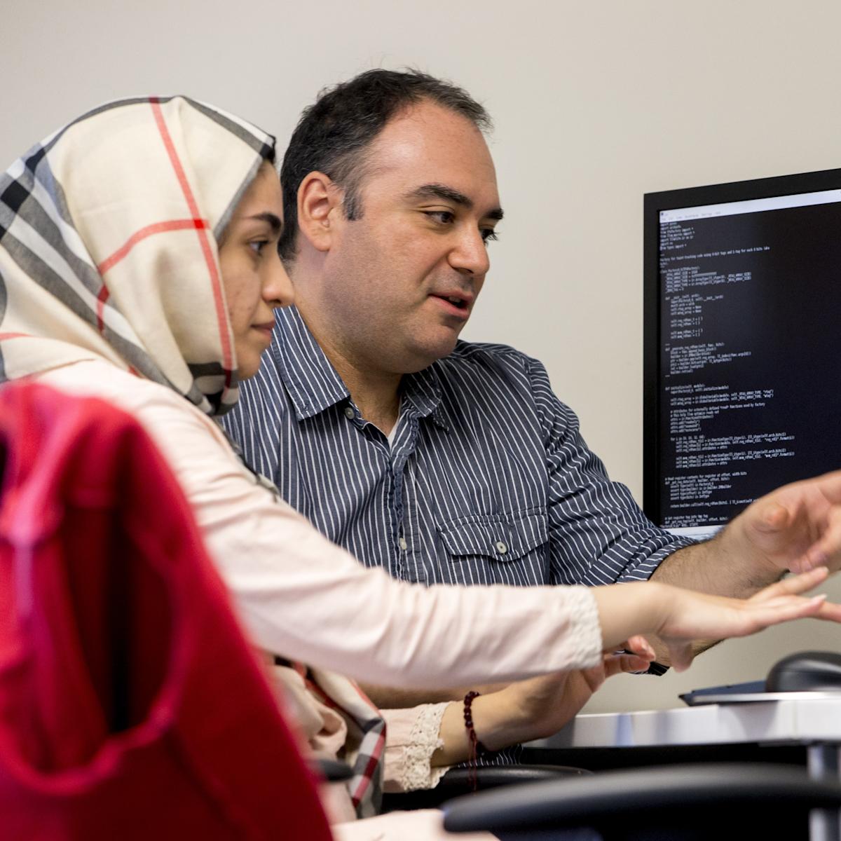 Portokalidis with a student