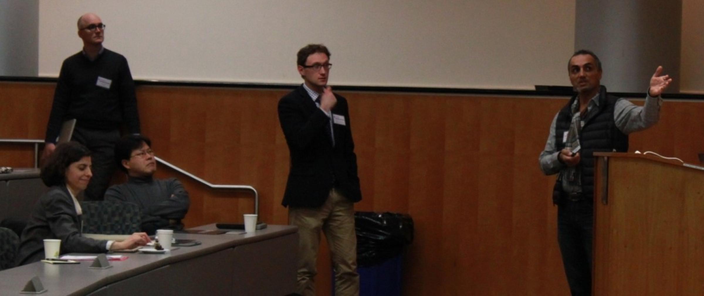 Professor Kevin Connington inquires about a lecture