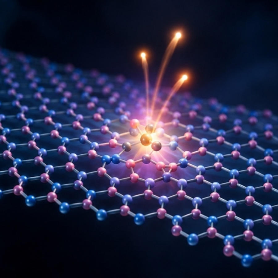 Glowing Defect in a Honeycomb Lattice.