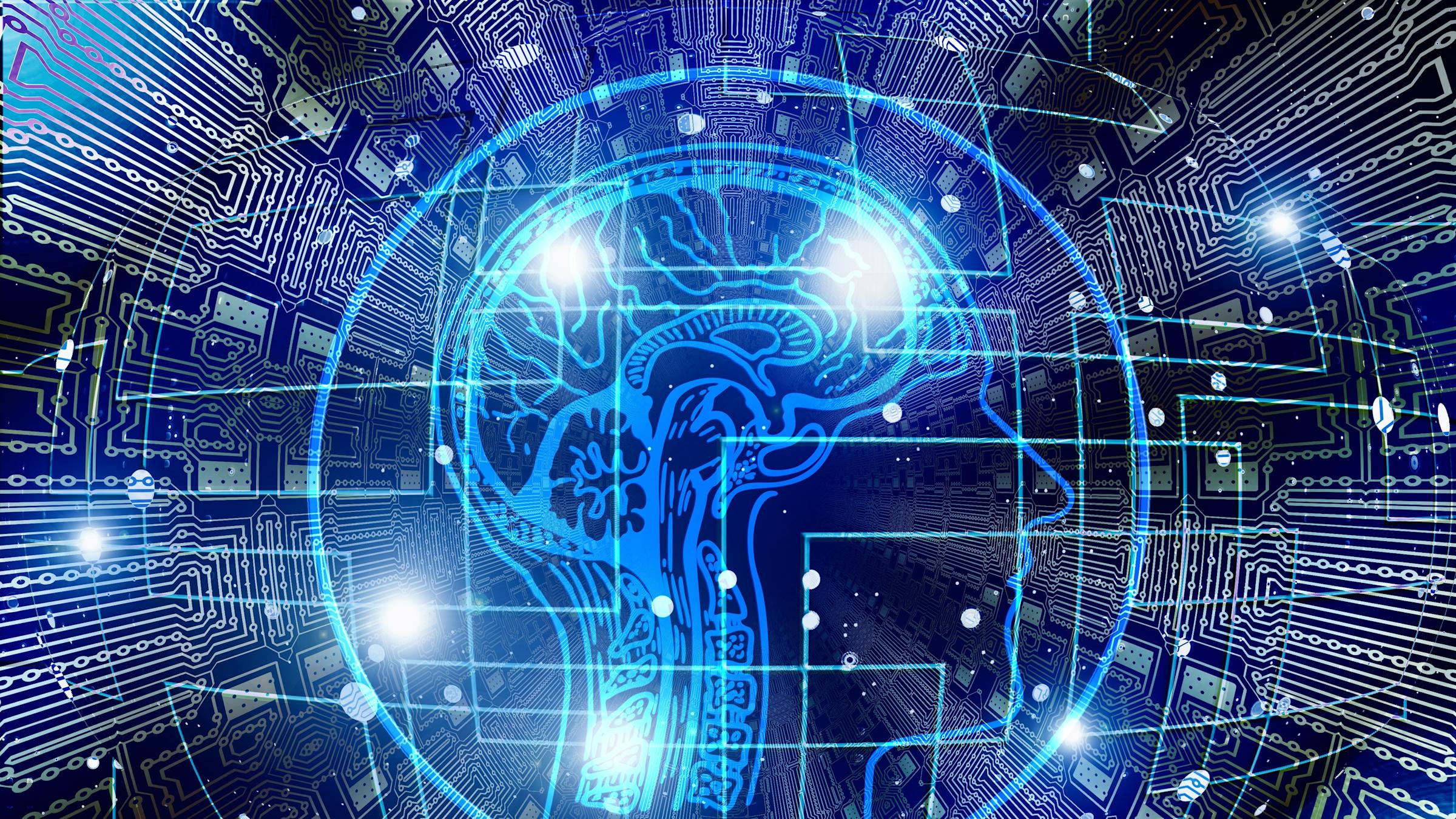 abstract brain imaging illustration