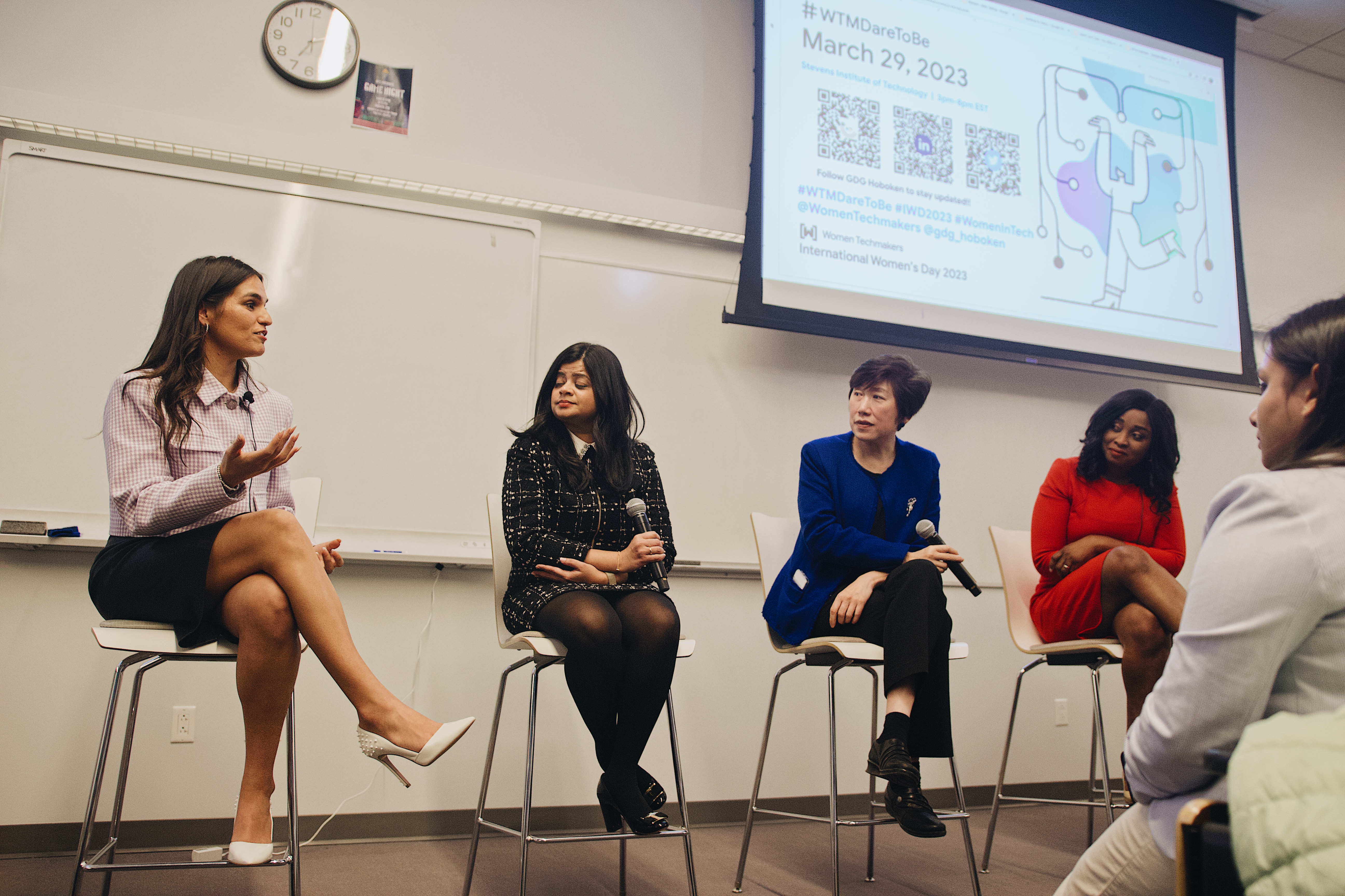 Panelists at the Women Techmakers Conference in 2022